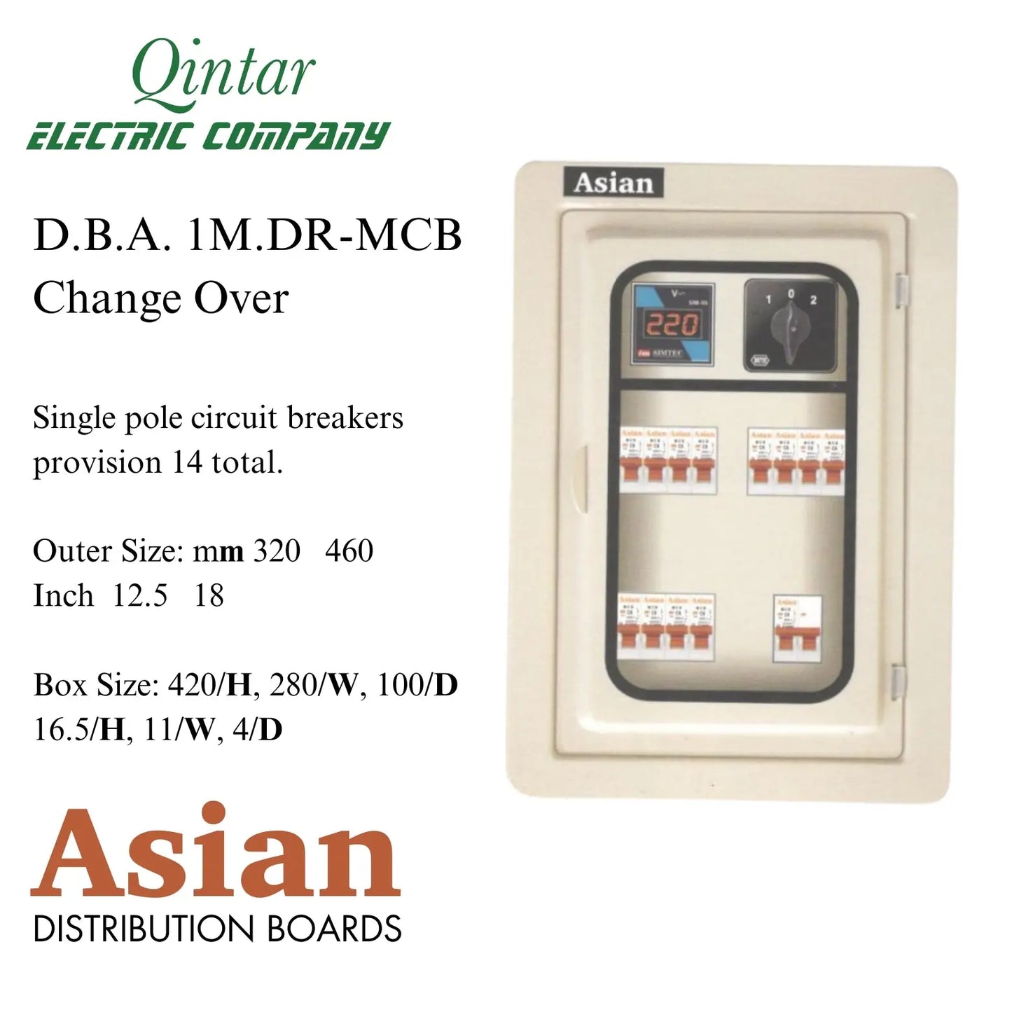 D.B.A. 1M.DR-MCB Change Over Asian