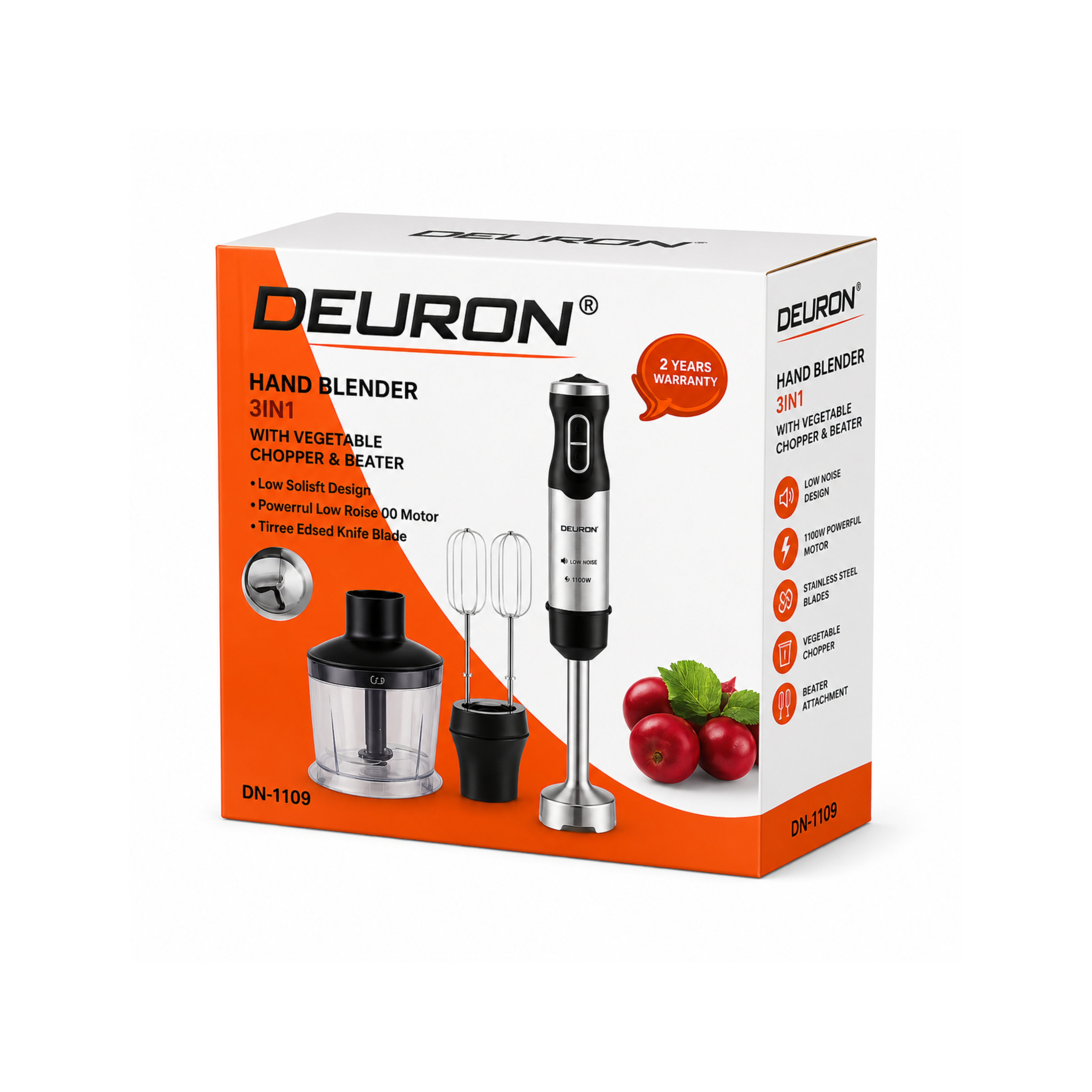 Deuron DN-1109 3-in-1 Hand Blender | Blender, Chopper & Whisk