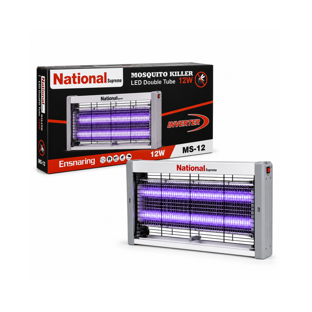 National Supreme Electric Insect Killer 12W - MS-12 Double Tube Bug Zapper