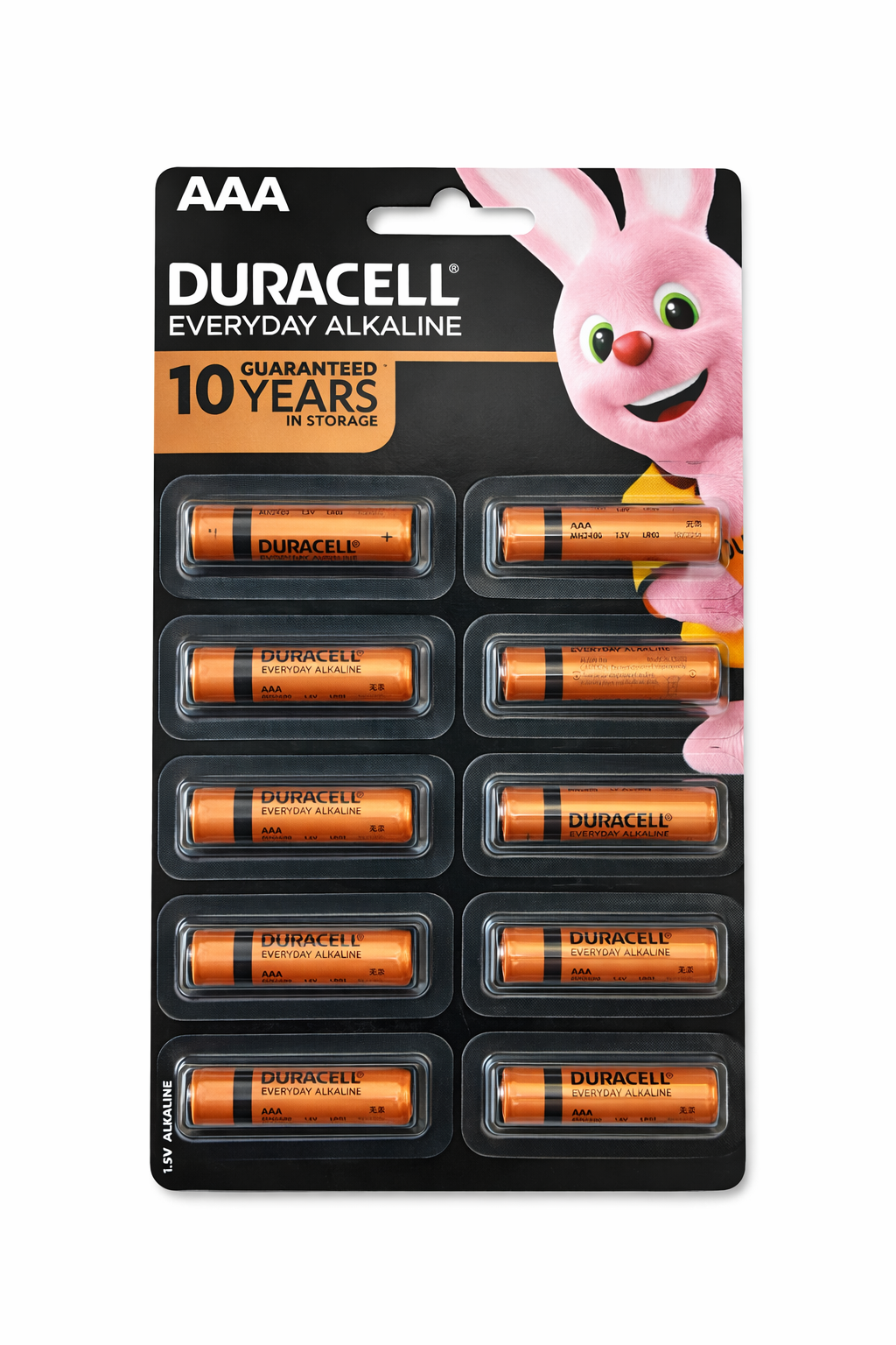 Duracell AAA Everyday Alkaline Batteries – Pack of 10