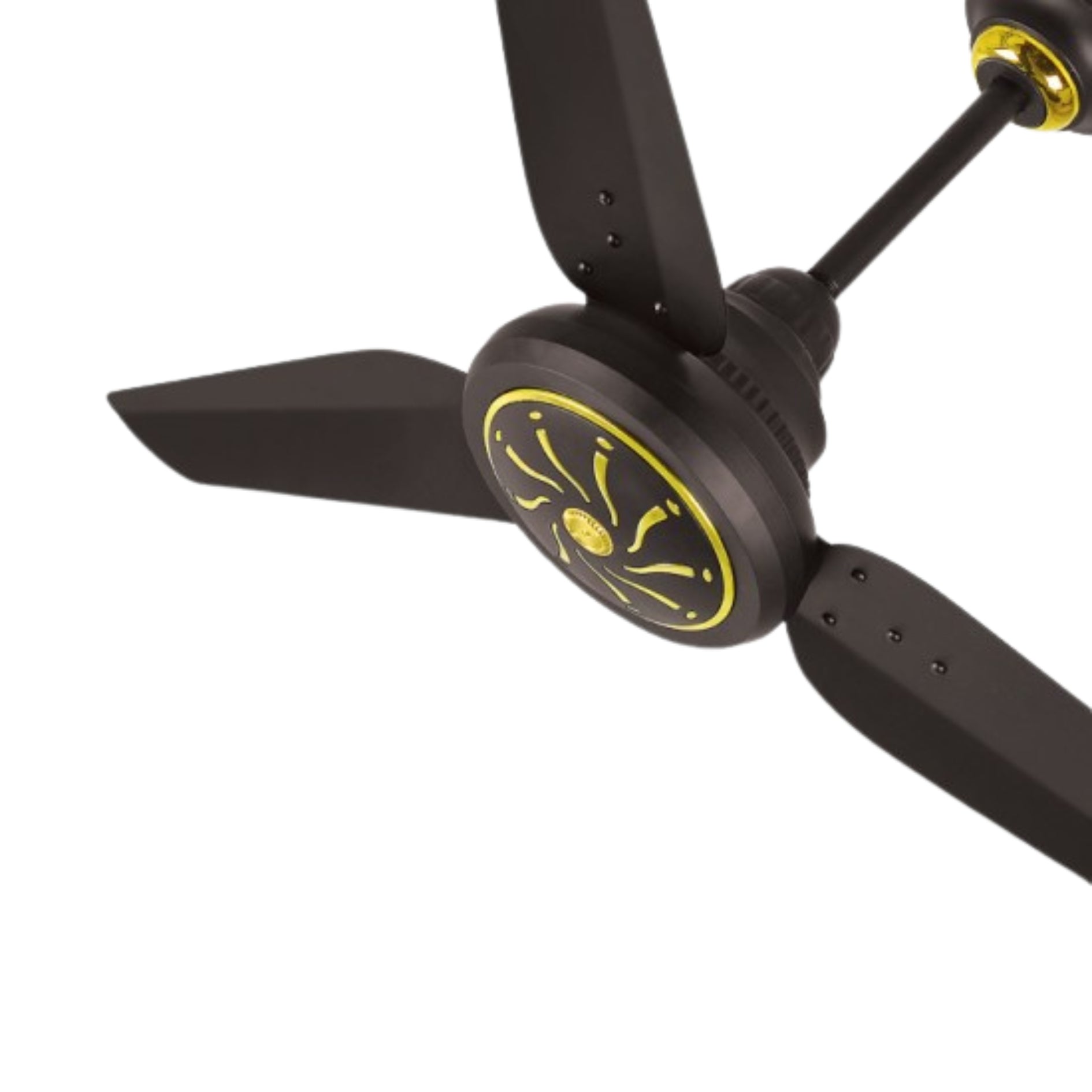 Khurshid Icon Model AC-DC Inverter Ceiling Fan - Black Golden