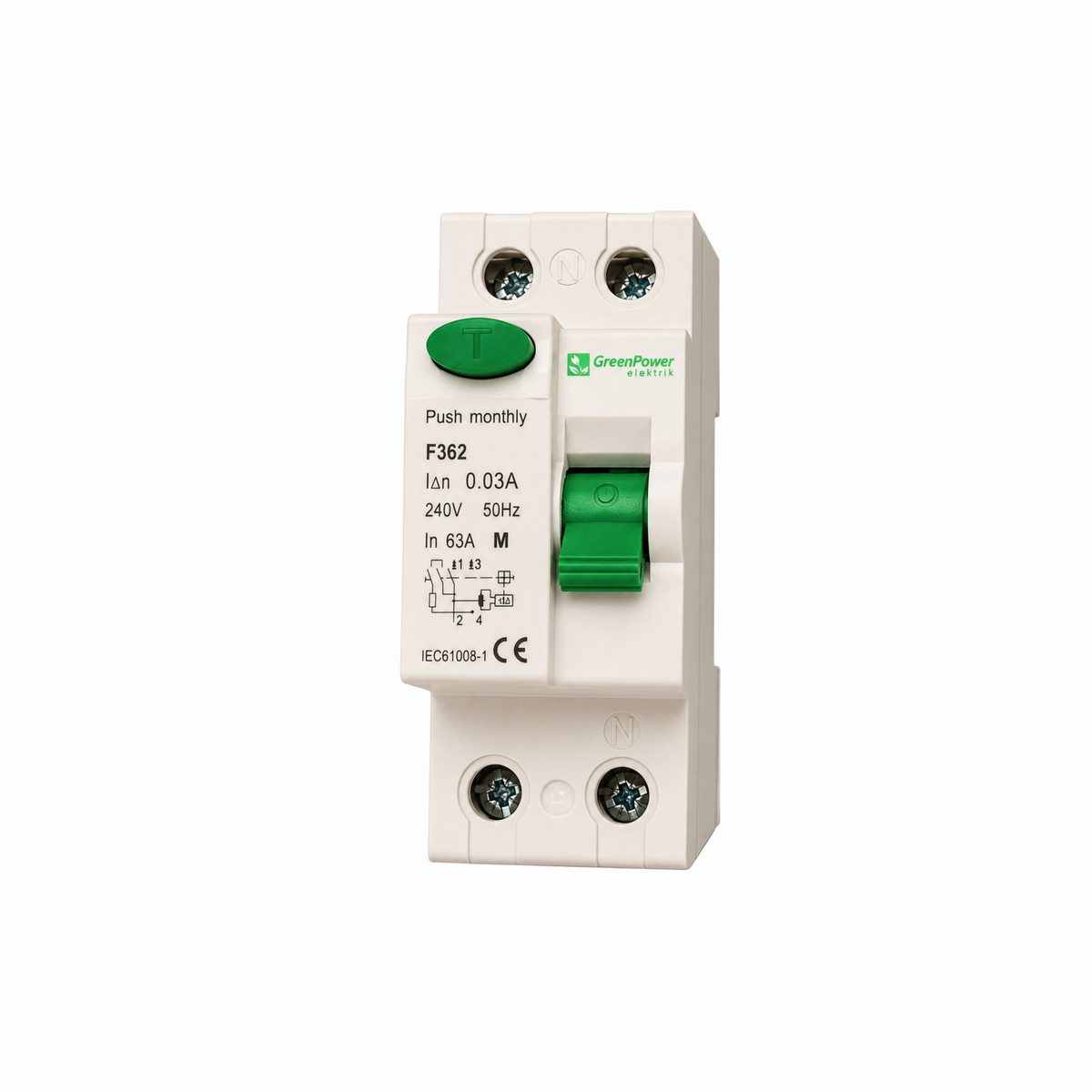 GreenPower F362 Residual Current Circuit Breaker | 63A Leakage Protection