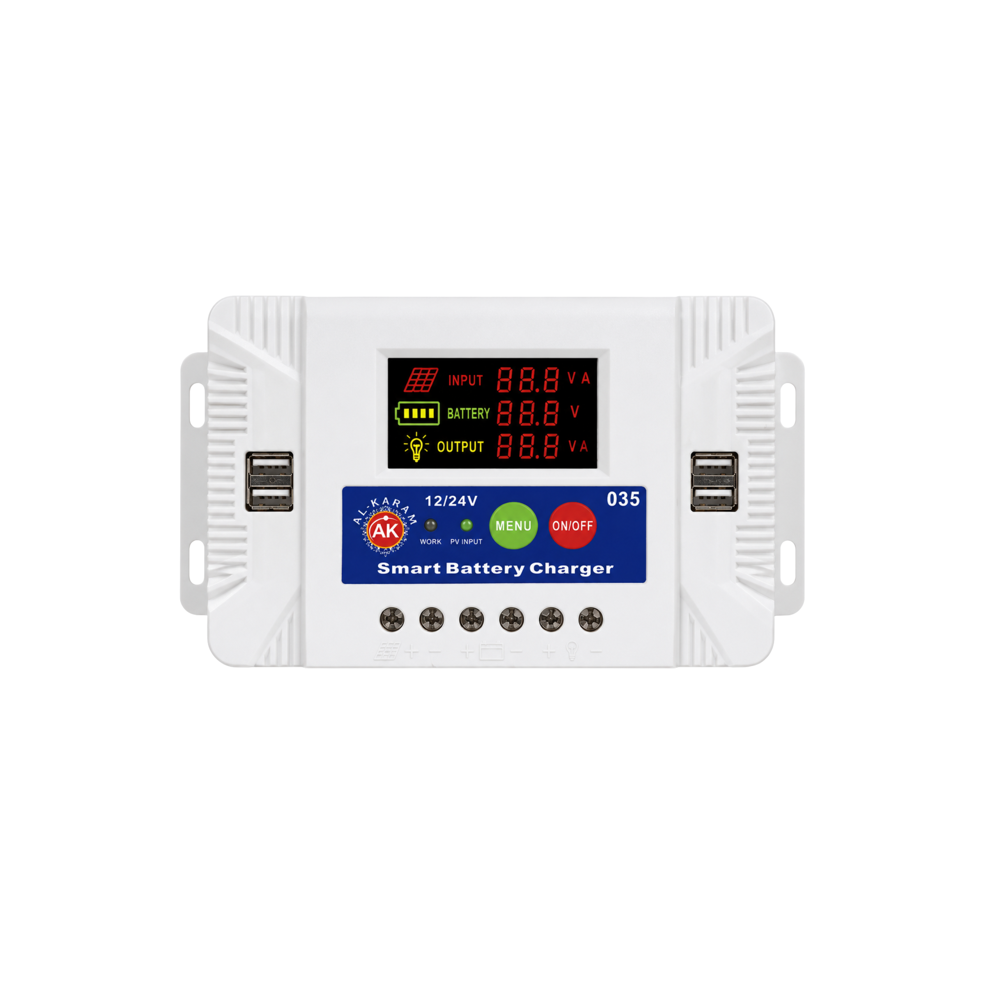 AL-KARAM Smart Battery Charger 035 | 12V/24V Auto LCD Charger