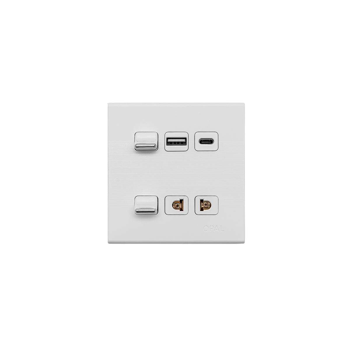 Opal 2 Switch + 1 Socket + 1 USB + 1 Type-C Plate