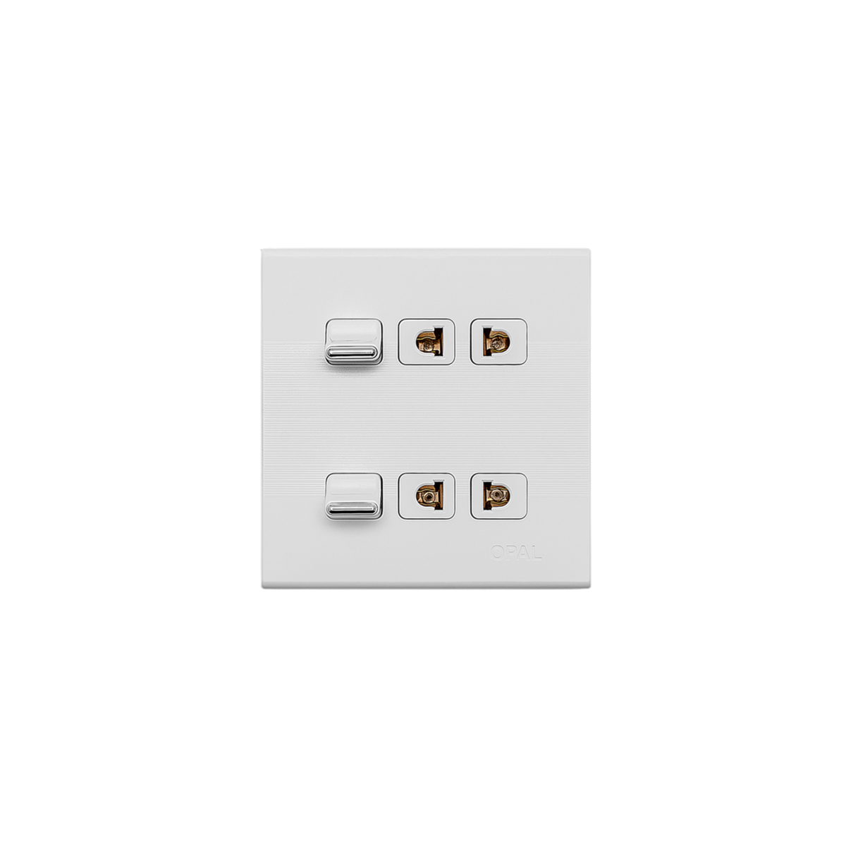 Opal 2 Switch + 2 Socket Plate