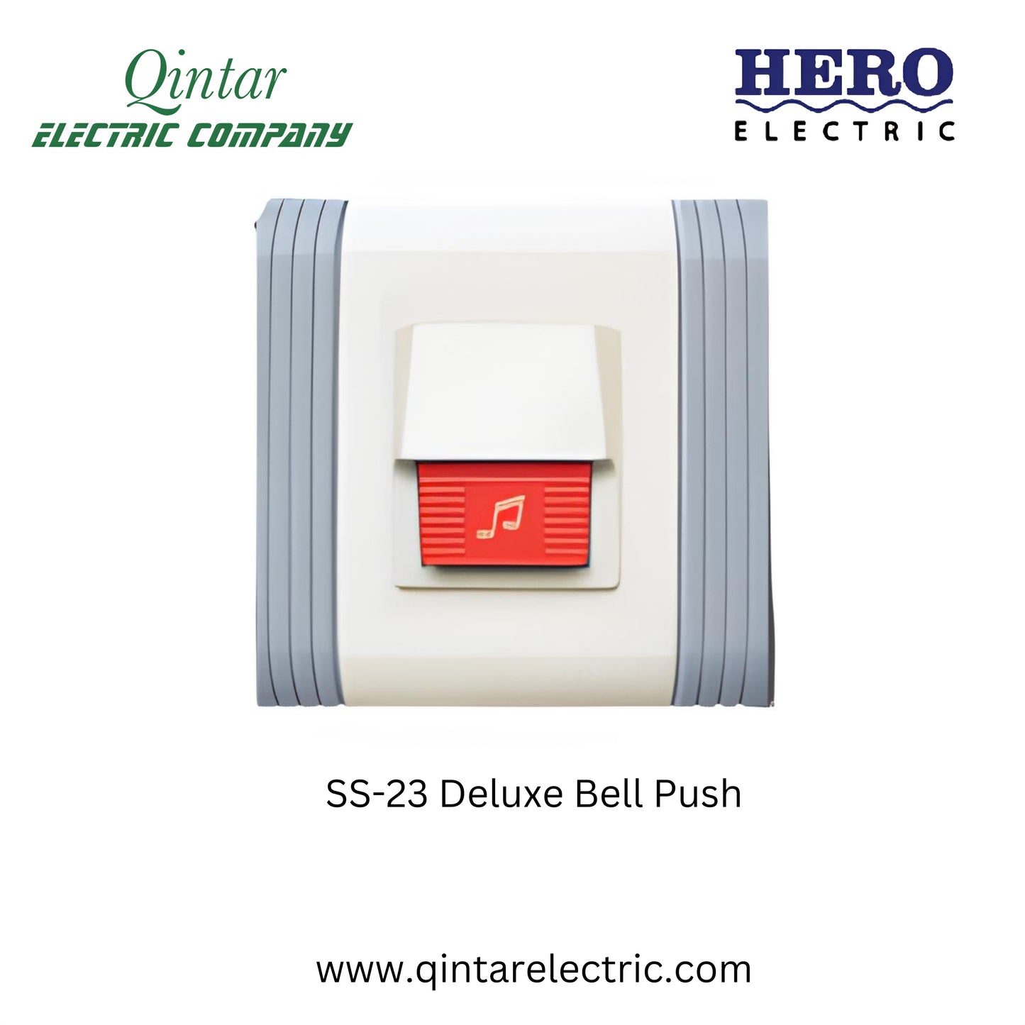 Deluxe Bell Push Flush Hero Electric