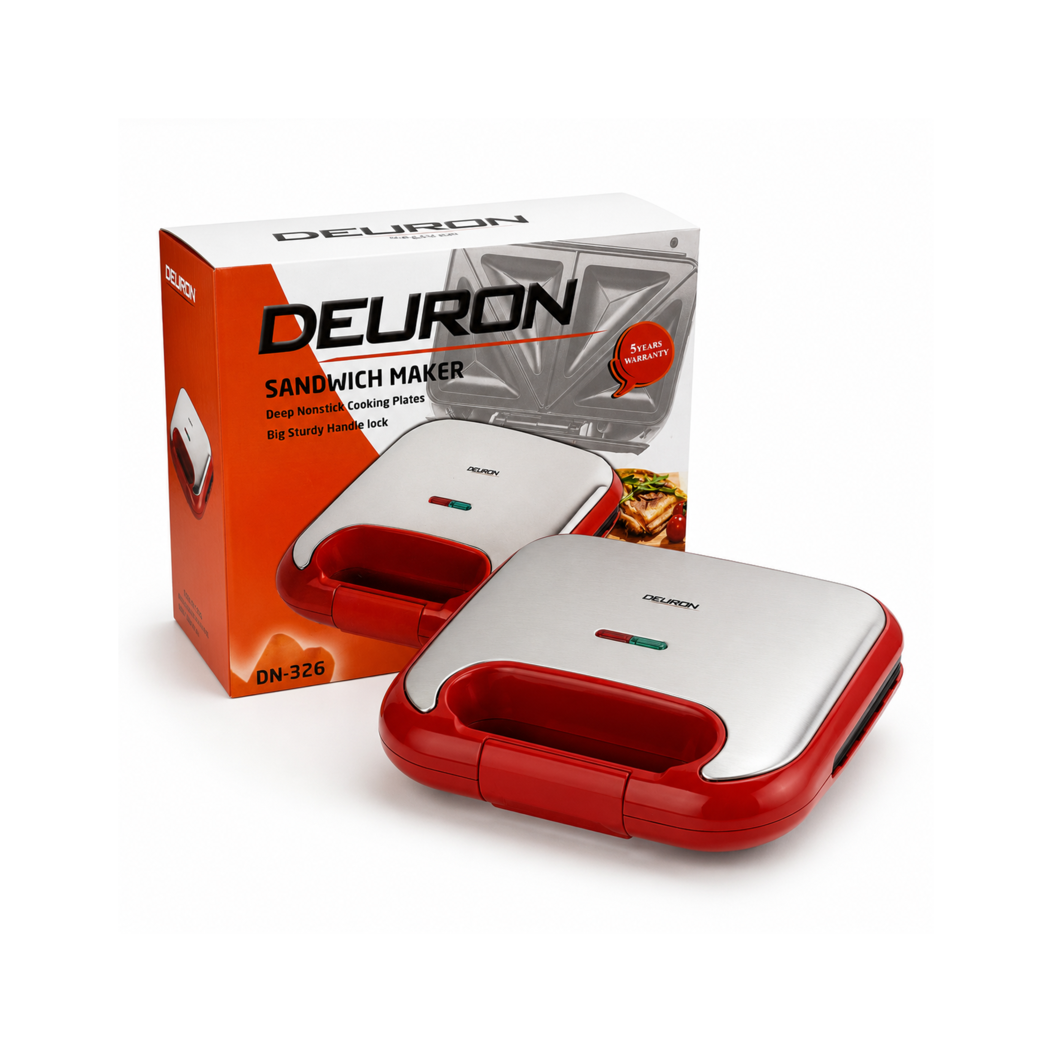 Deuron DN326 Sandwich Maker | Non-Stick Sandwich Toaster