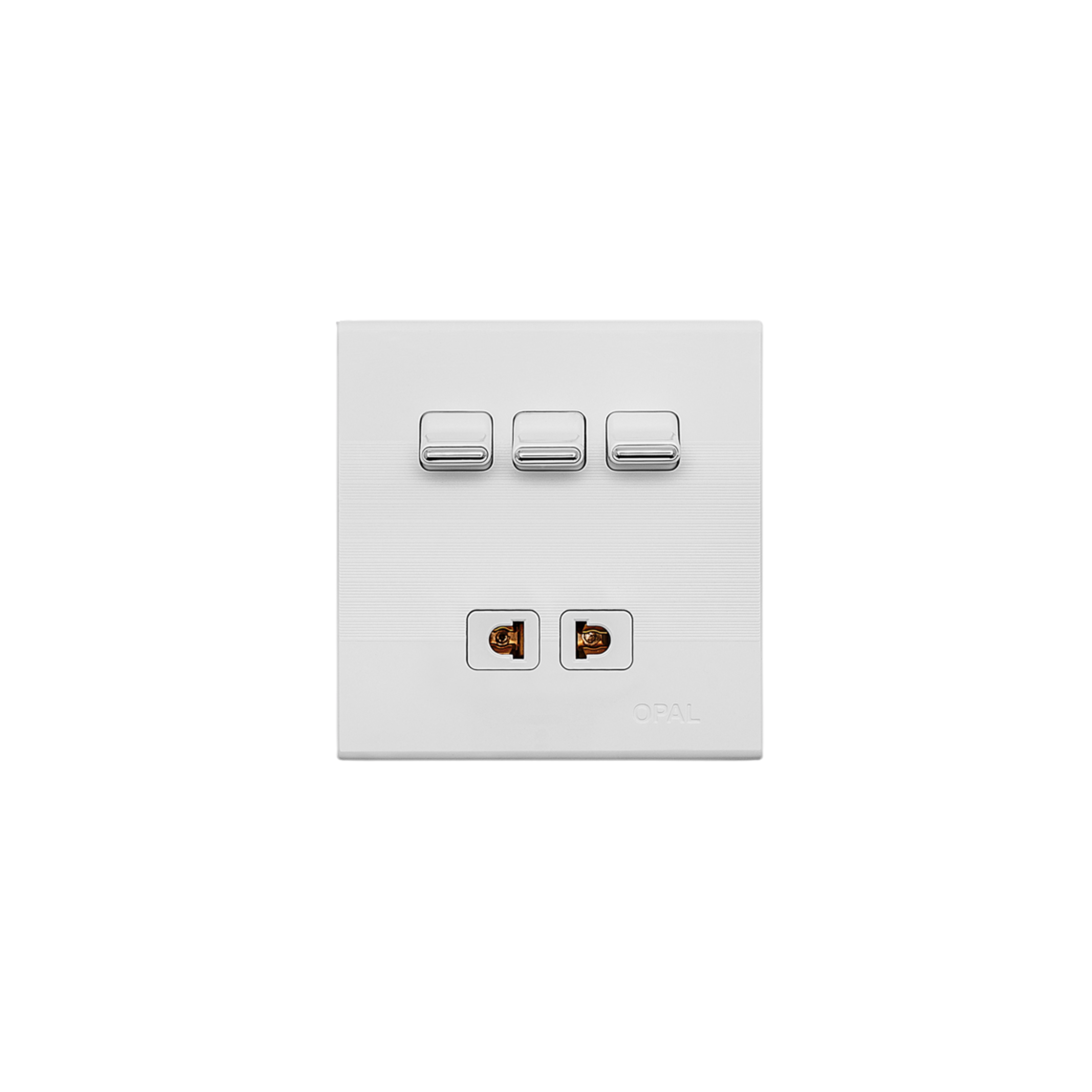 Opal 3 Switch + 1 Socket Plate