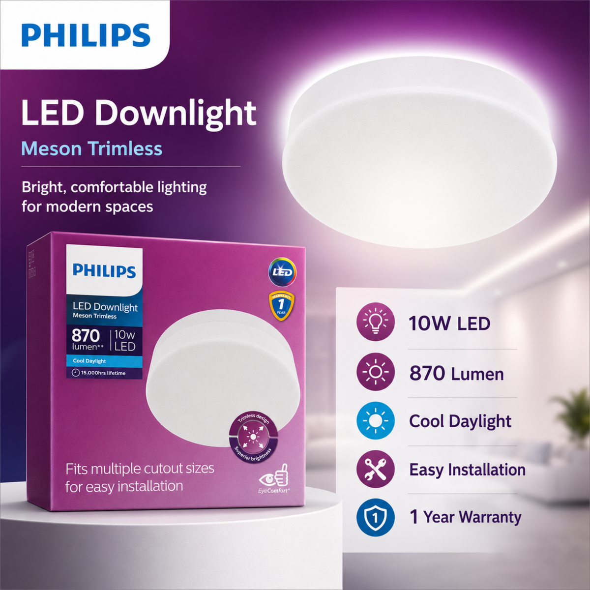 10W ICE SMD Light Philips