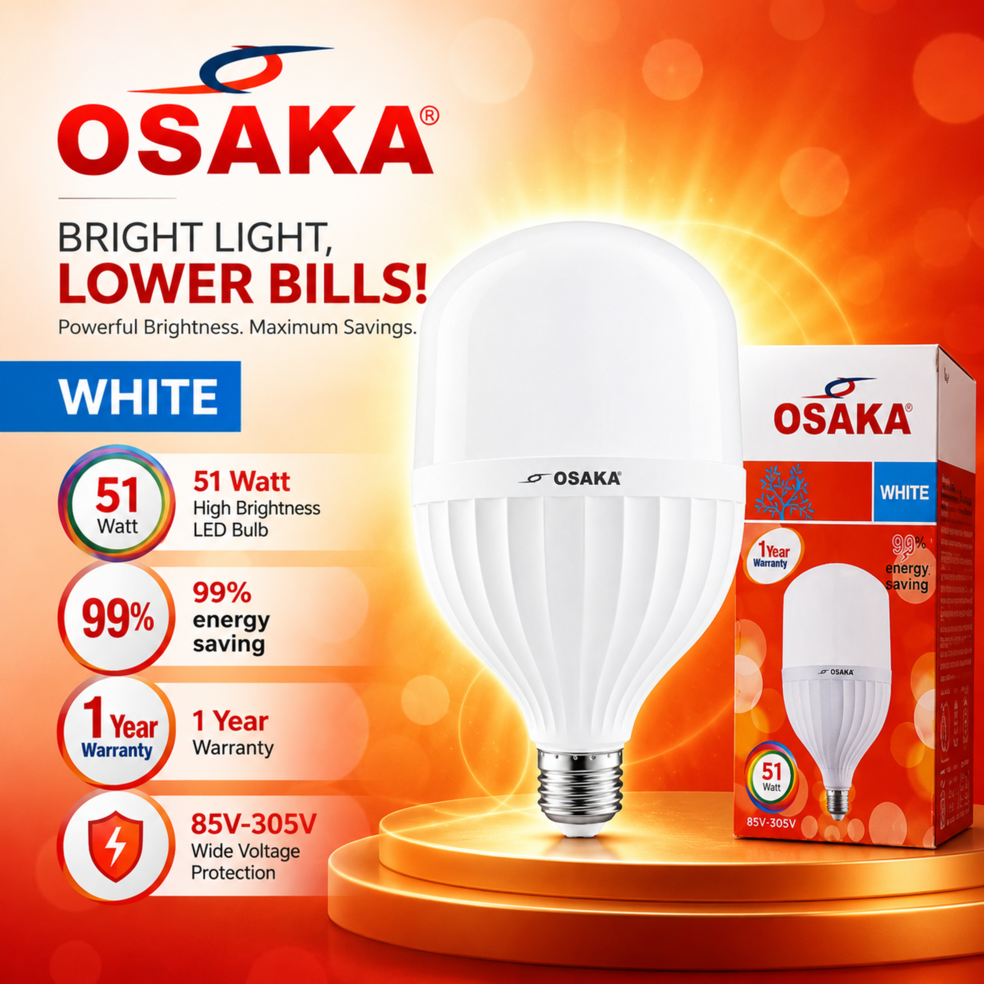 51W LED Bulb Osaka