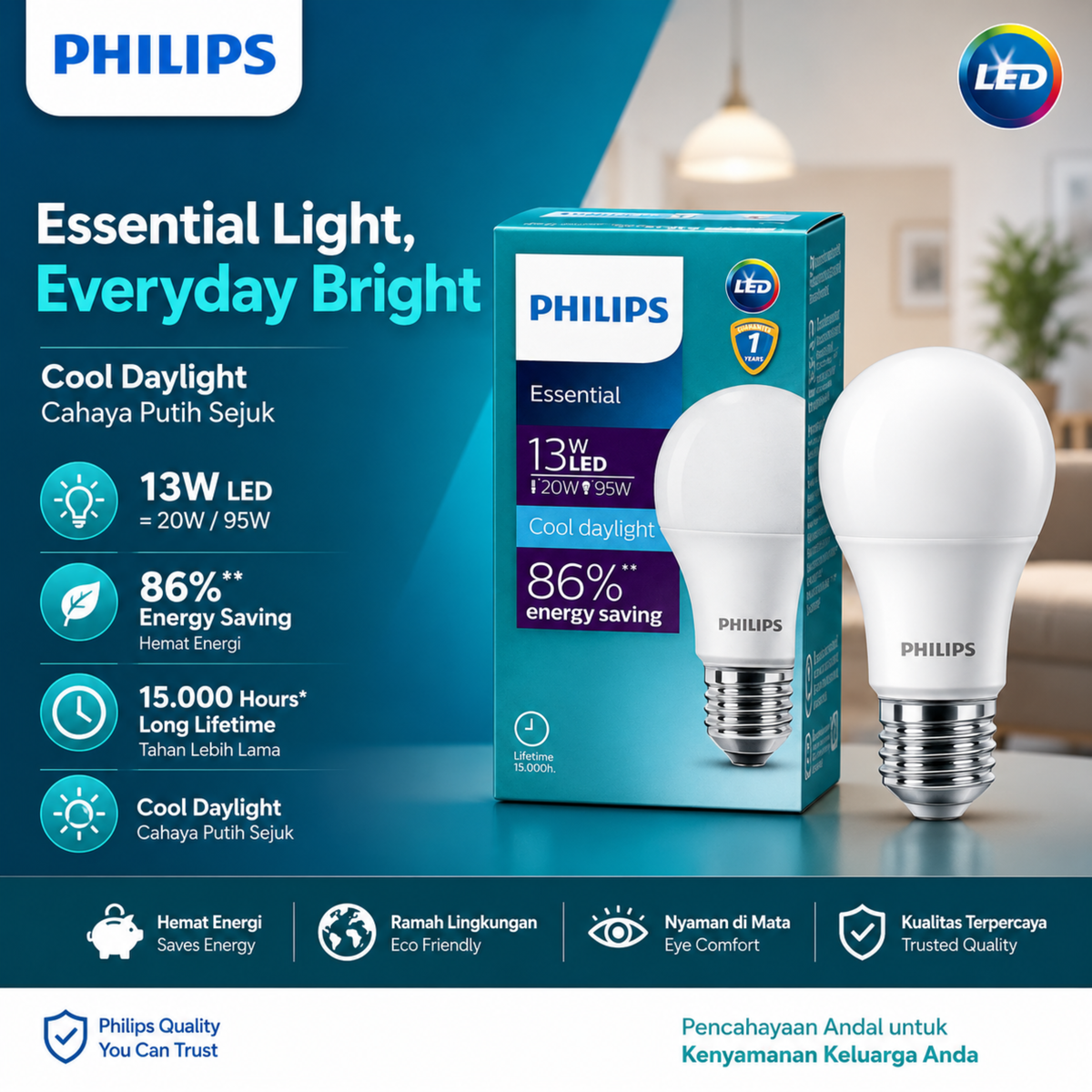 Philips 13W LED Bulb