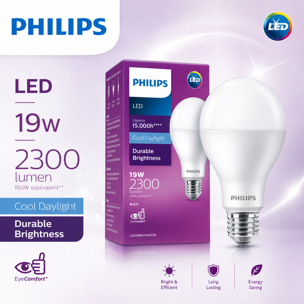 19W LED Bulb Philips