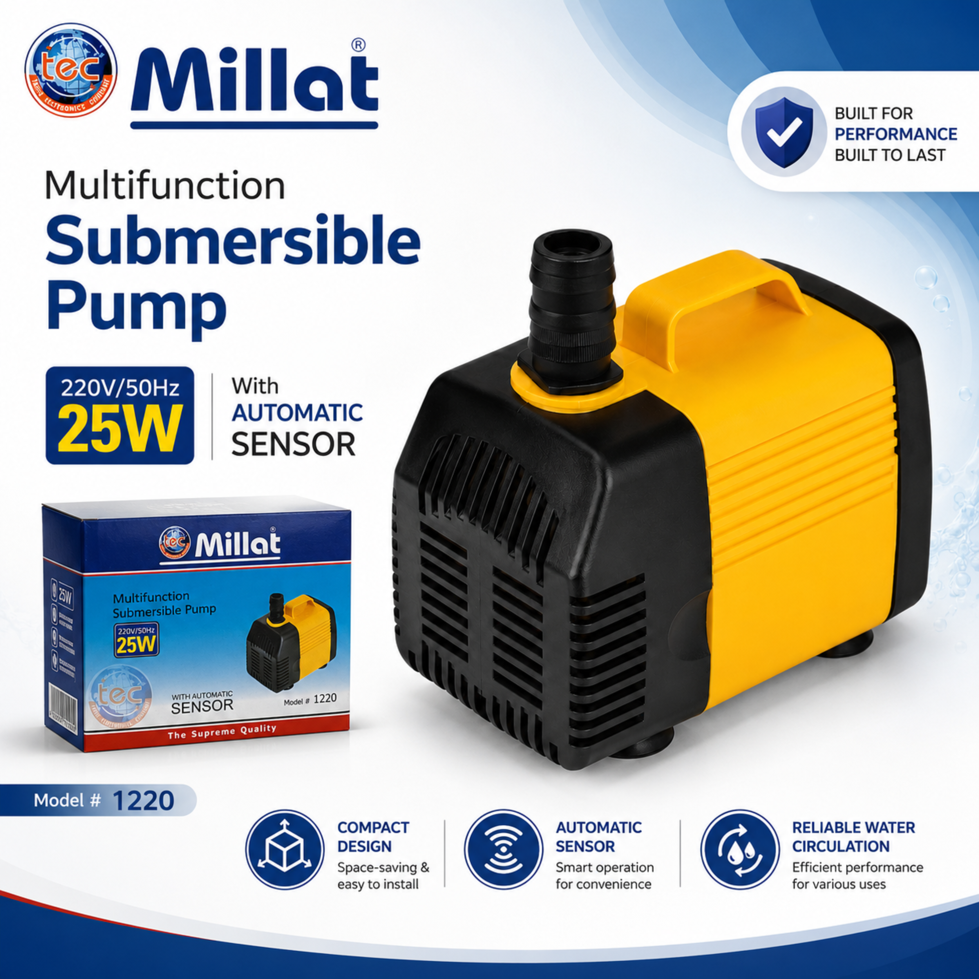 Millat 220V Electric Water Pump | High-Performance AC Water Pump