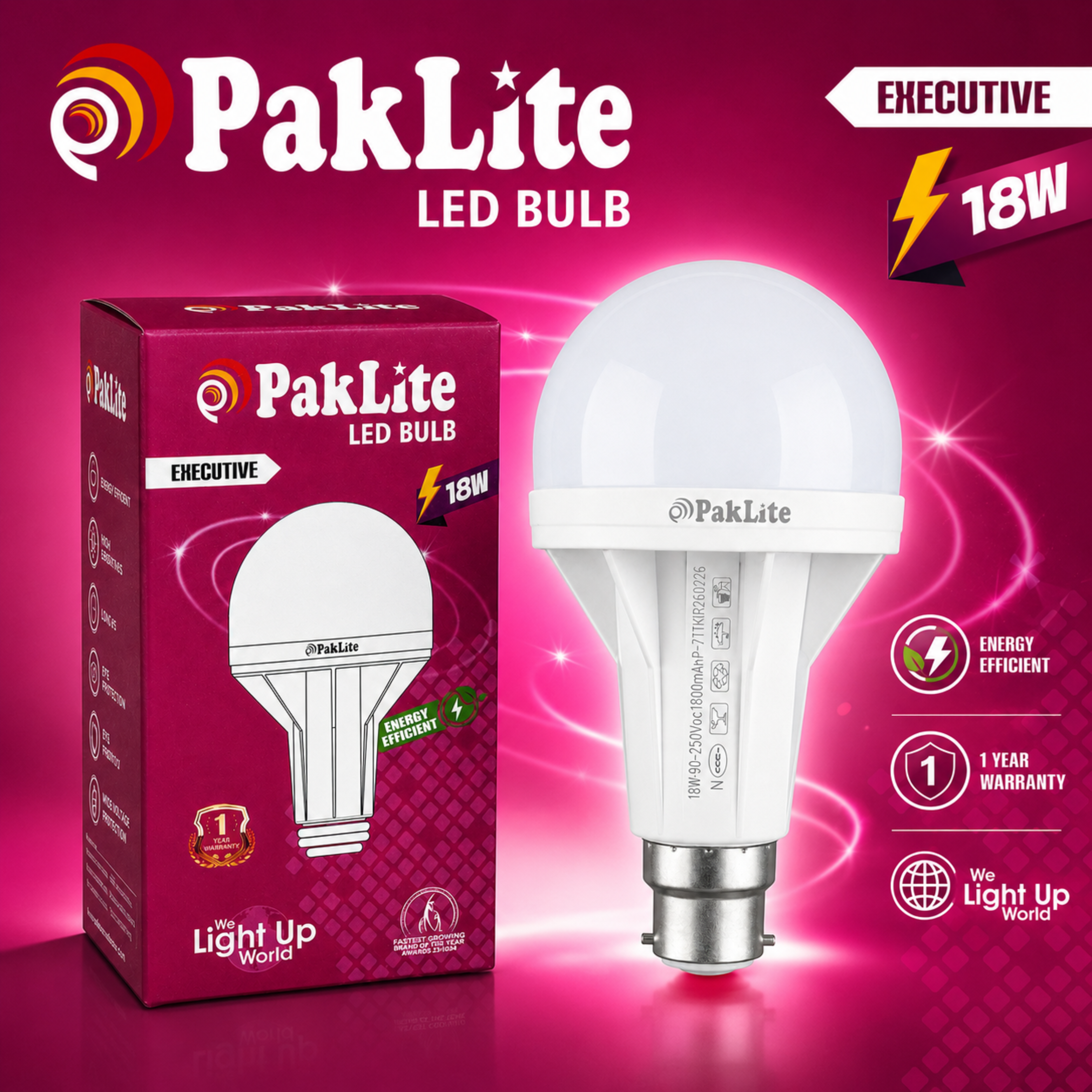 18W LED Bulb PakLite