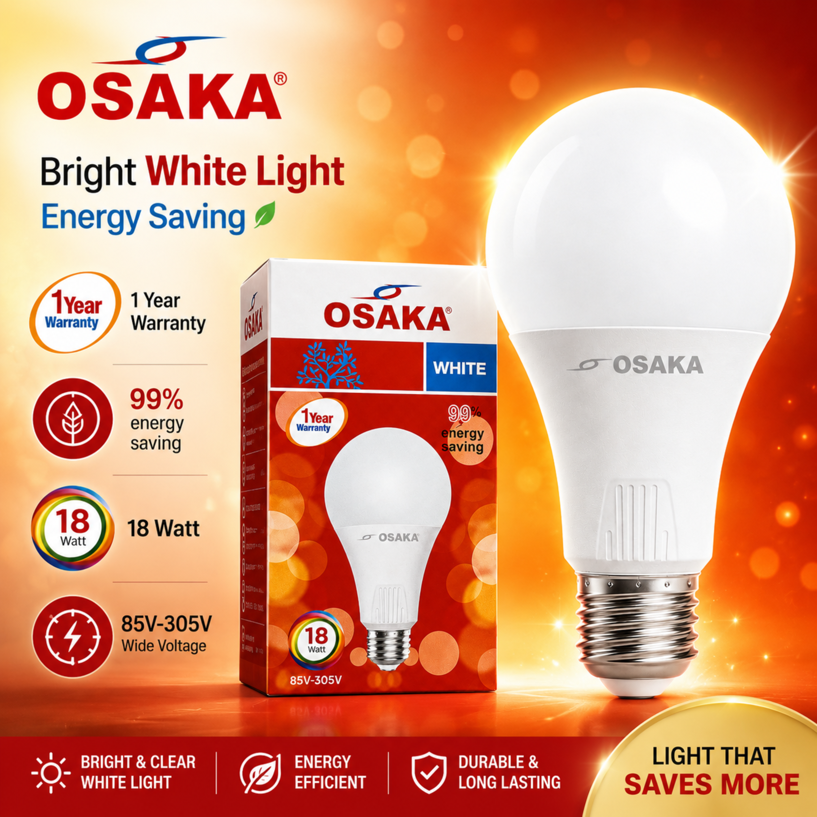 18W LED Bulb Osaka