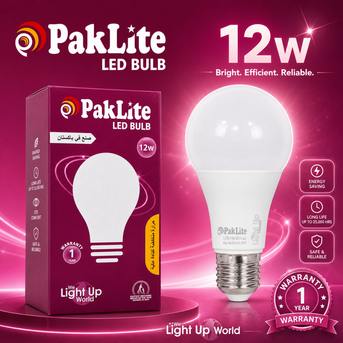 12W LED Bulb PakLite