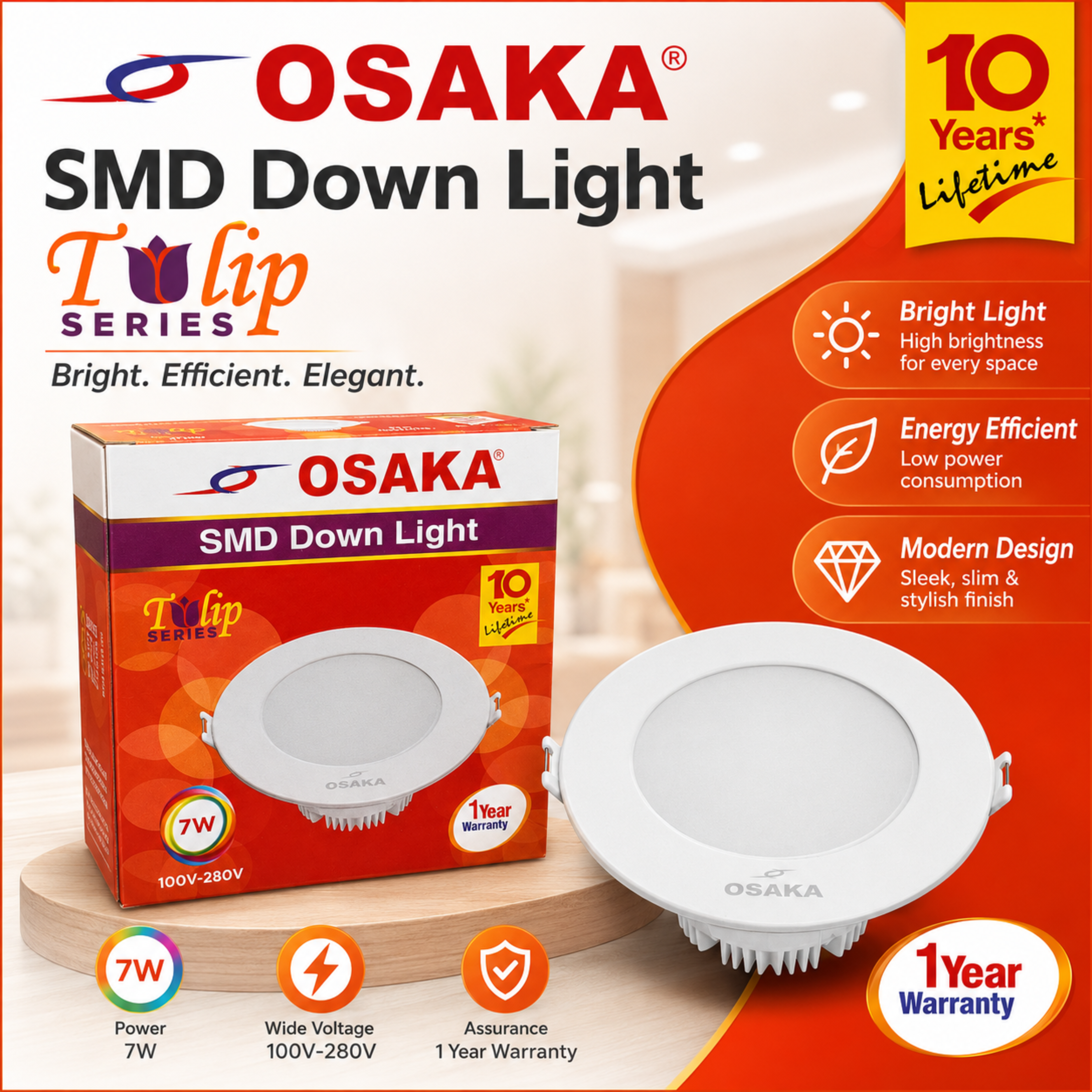 7W SMD Tulip Osaka