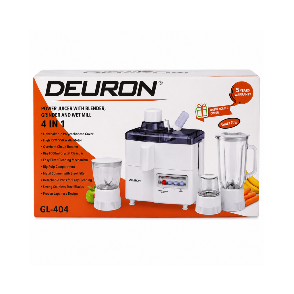 Deuron GL-404 4-in-1 Juicer Blender | Blender, Grinder & Mincer