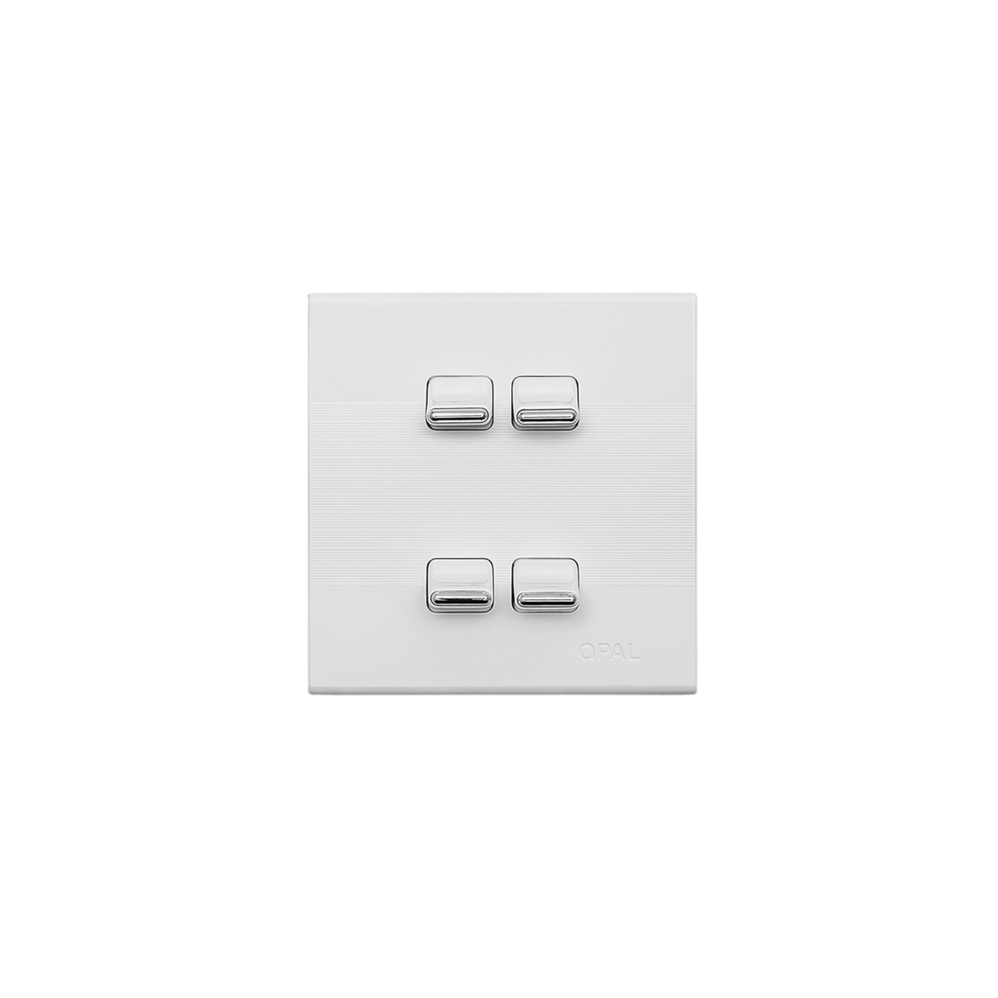 Opal 4 Gang Switch Plate