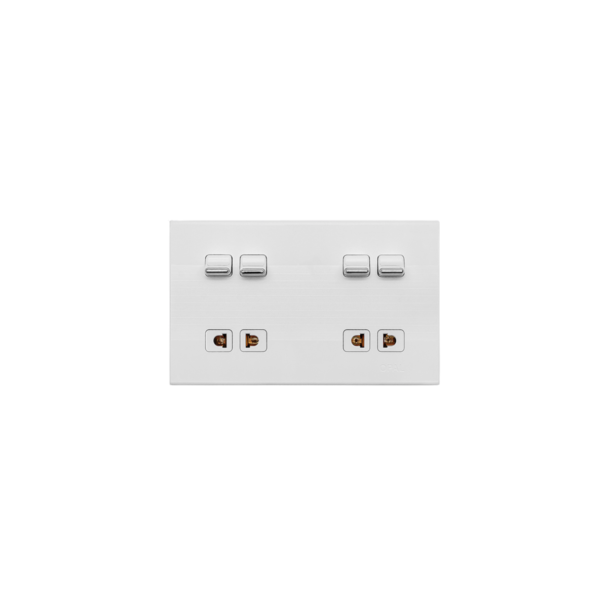 Opal 4 Switch + 2 Socket Plate