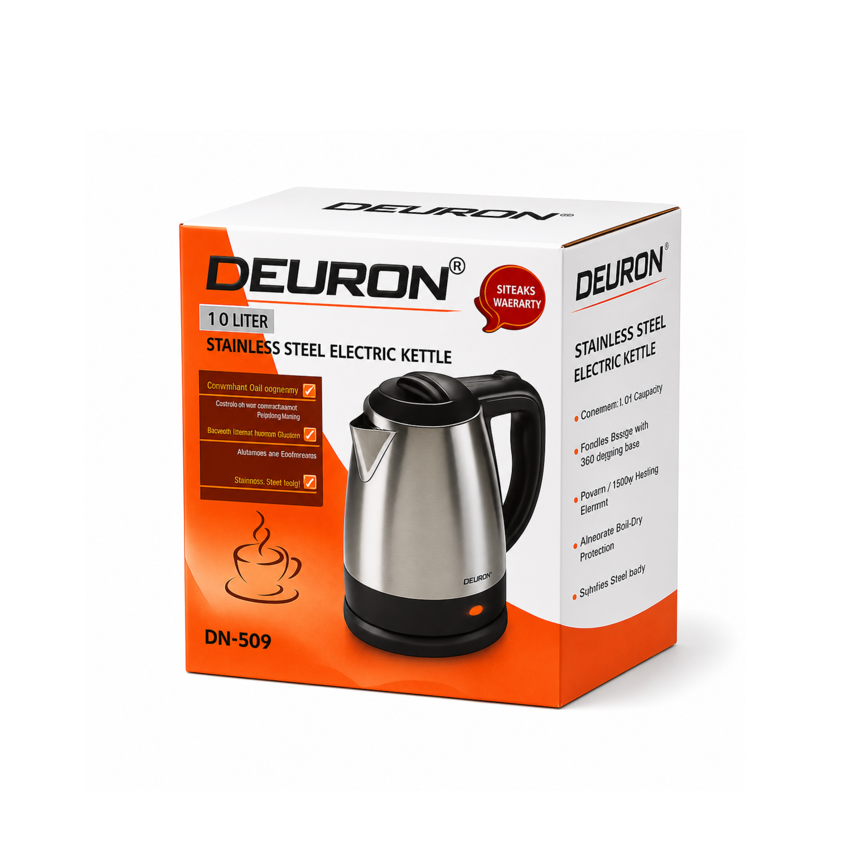 Deuron DN509 Electric Kettle | Fast Boil Electric Kettle