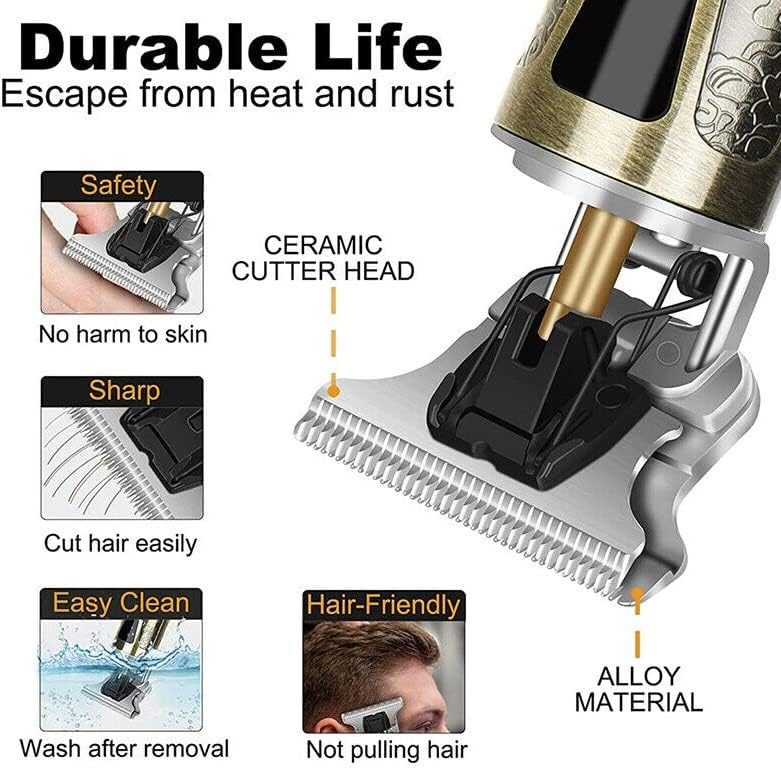 Professional T9 Hair Trimmer Machine – Metal Body | Beard & Hair Clipper for Men