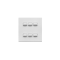 Opal 6 Gang Switch Small Plate