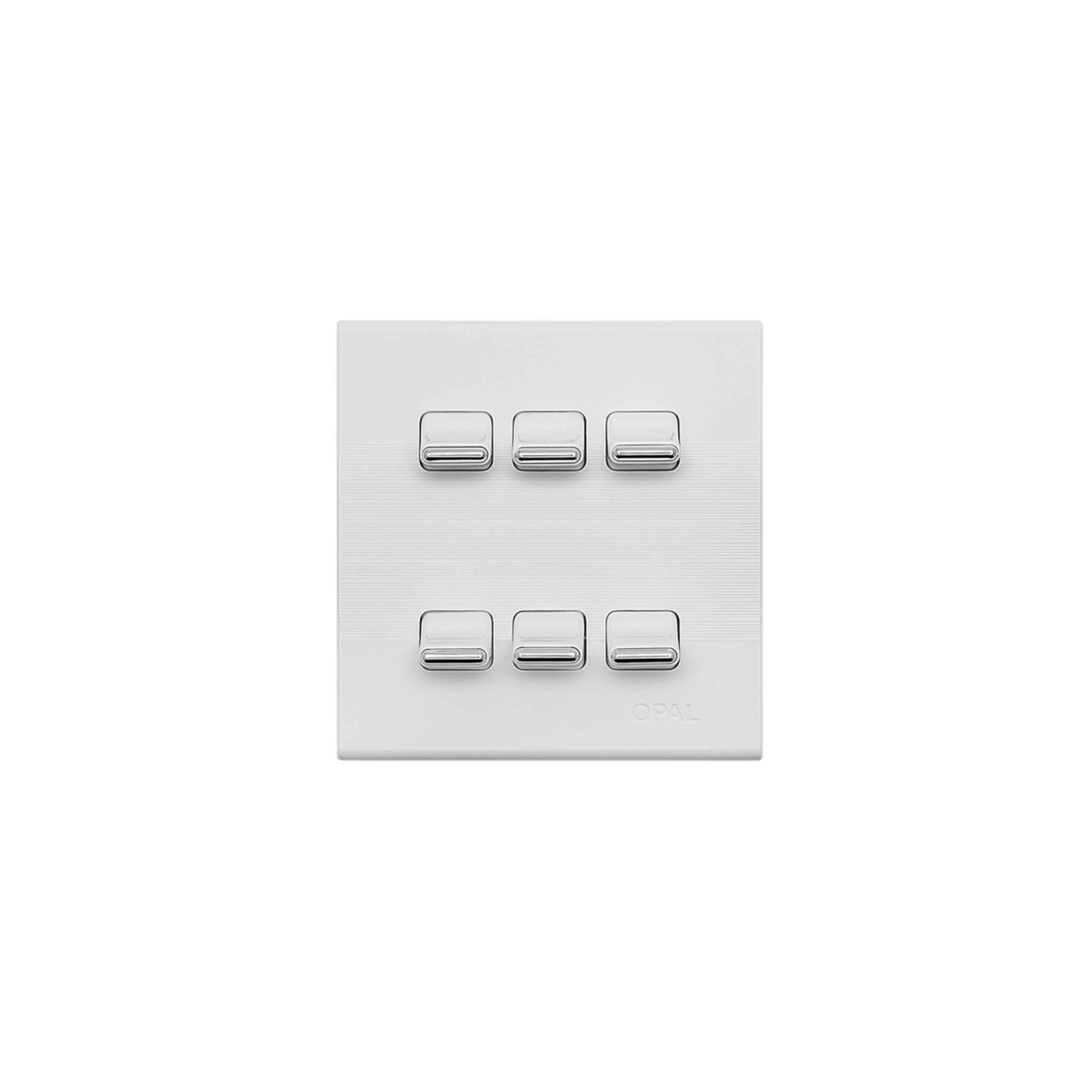Opal 6 Gang Switch Small Plate