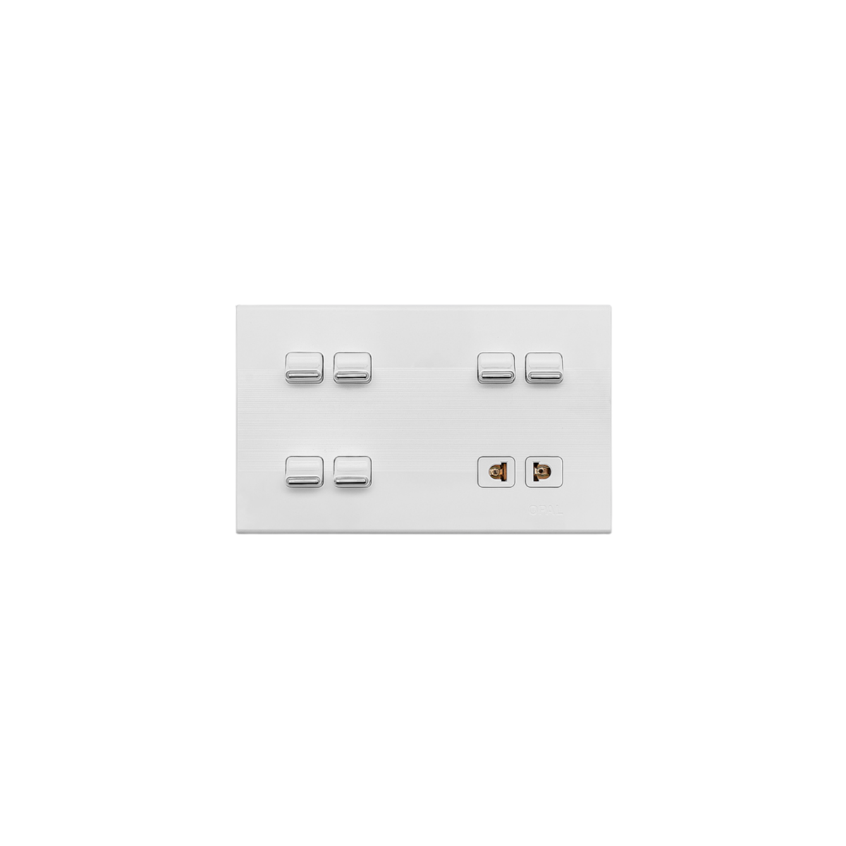Opal 6 Switch + 1 Socket Plate