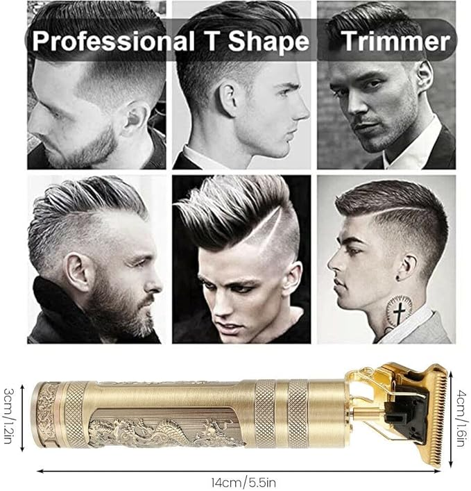Professional T9 Hair Trimmer Machine – Metal Body | Beard & Hair Clipper for Men