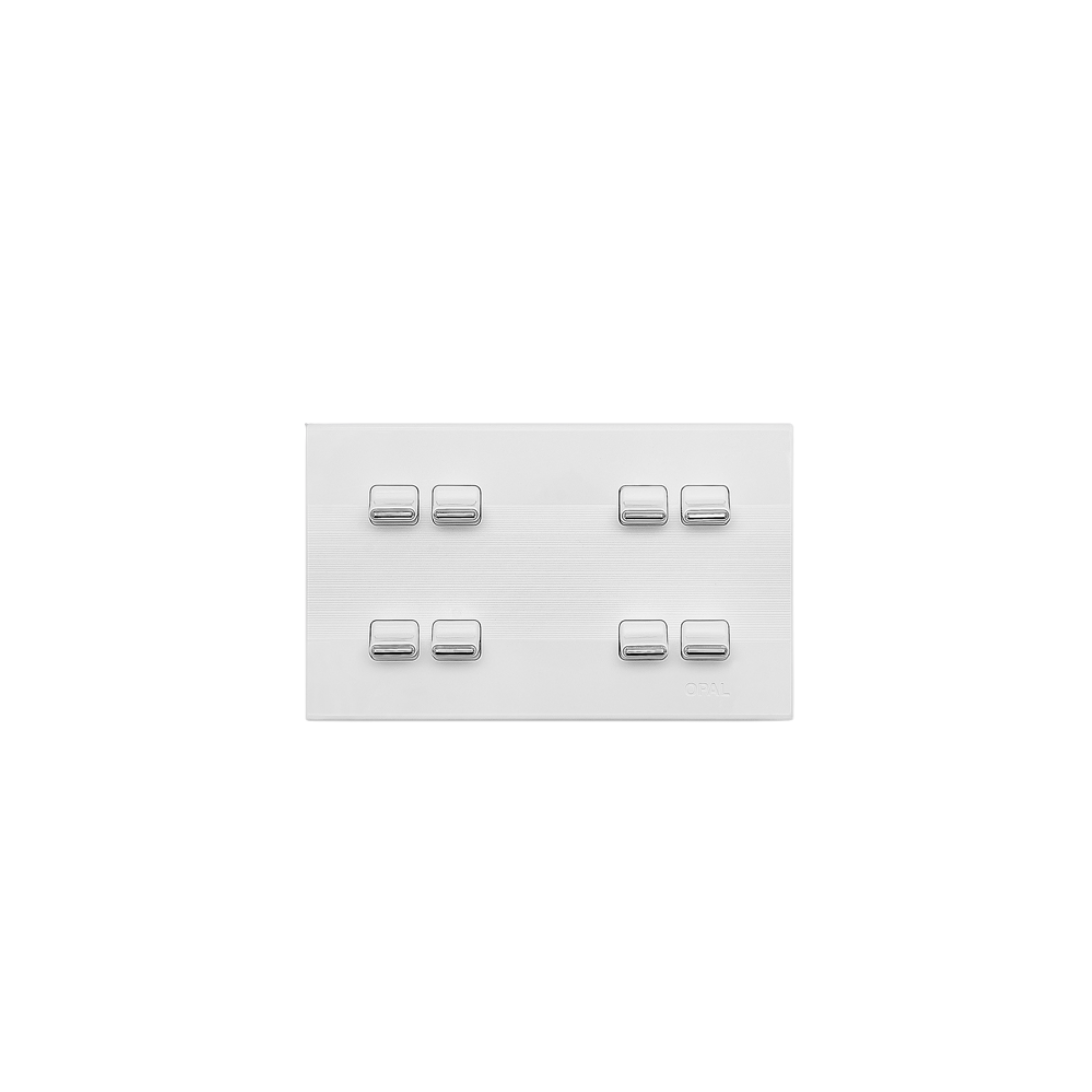 Opal 8 Gang Switch Plate