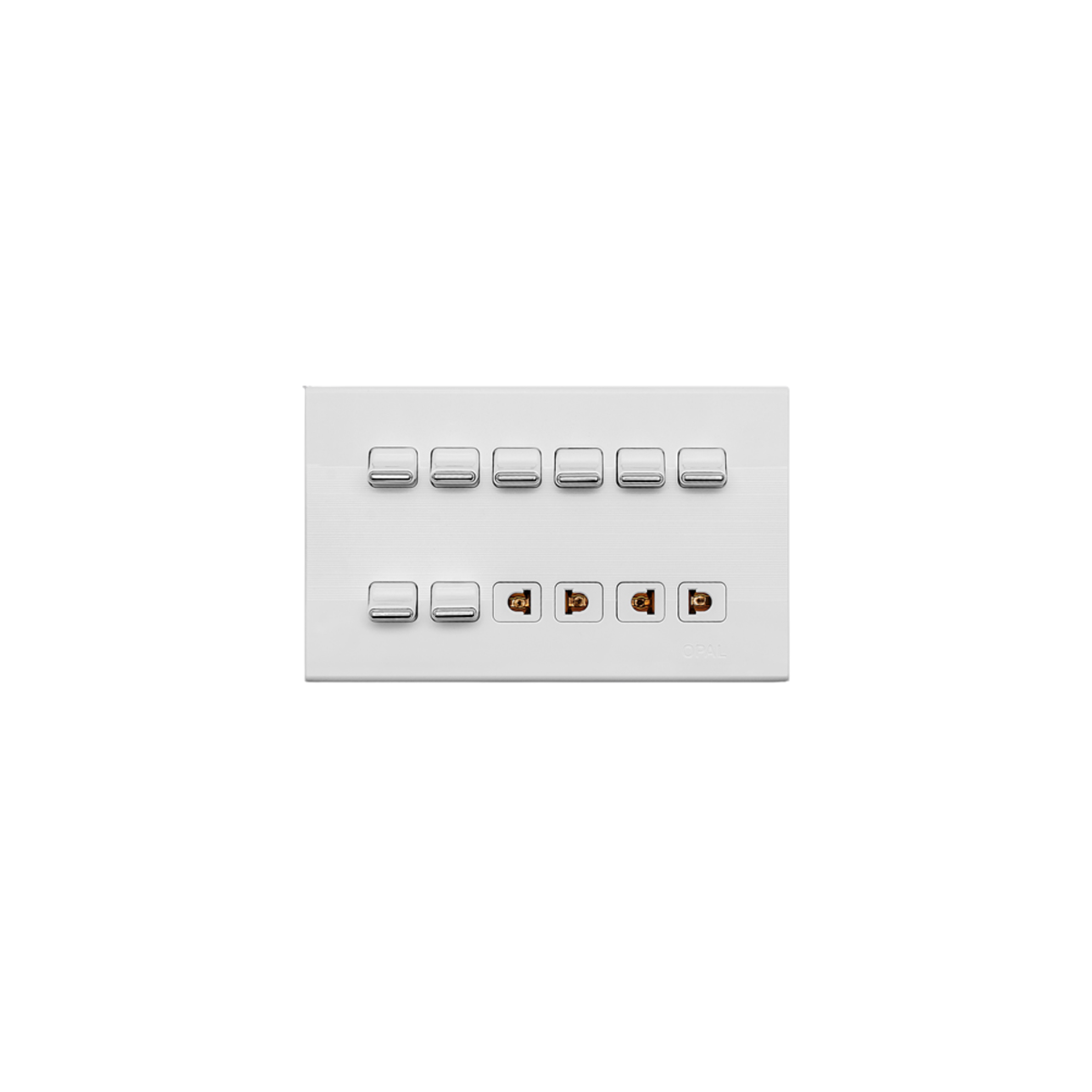 Opal 8 Switch + 2 Socket Plate
