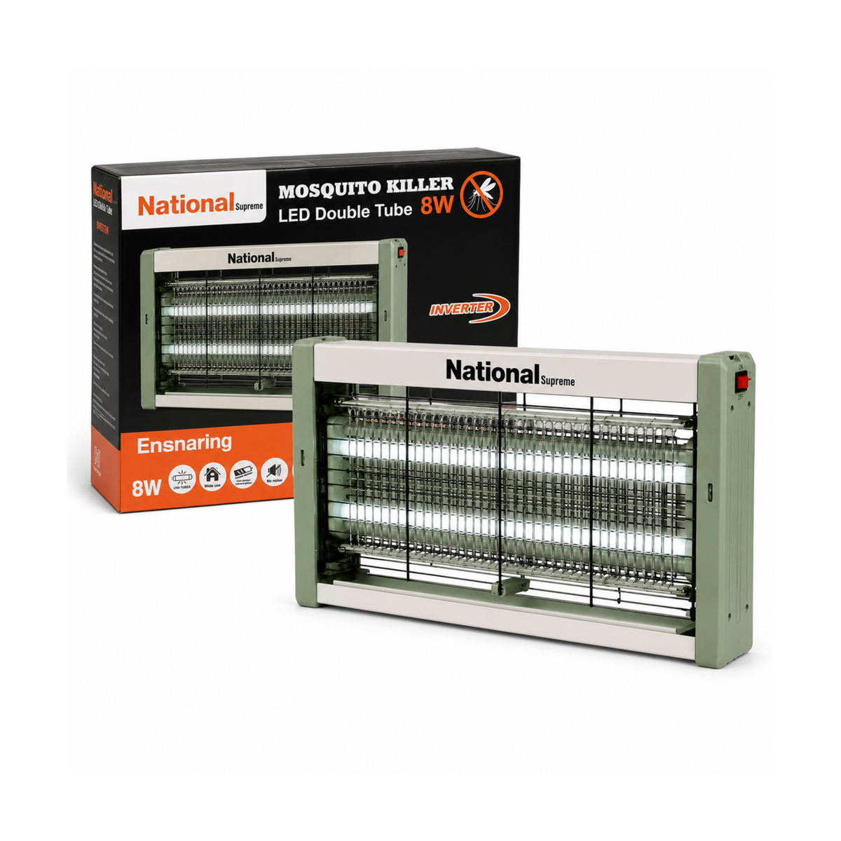 National Supreme Electric Insect Killer 8W - MS-08 Double Tube Bug Zapper
