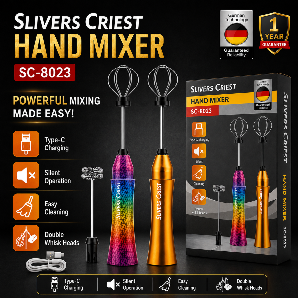Coffee Mixer Silver Criest SC-8023