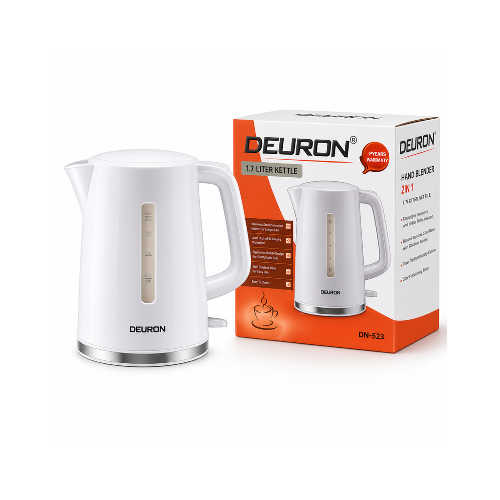 Deuron DN523 Electric Kettle | Fast Boil Stainless Steel Kettle