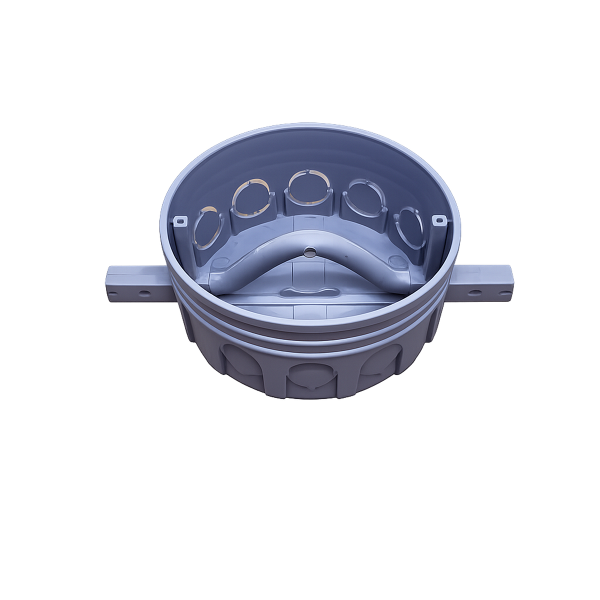 Popular PVC Ceiling Fan Box with Heavy-Duty Rod Hook & Side Wings
