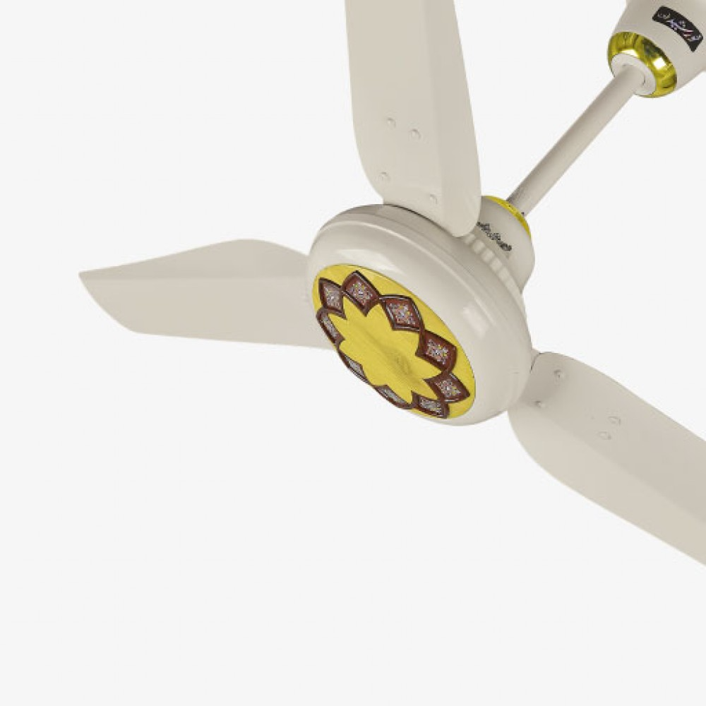 Khurshid Fans Flower Model Ceiling Fan - Light Wood Creem