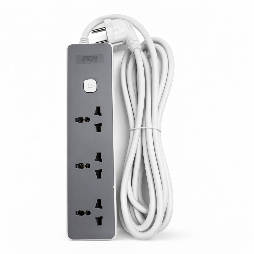 ECM Power Extension Board – 3 Universal Sockets with Switch