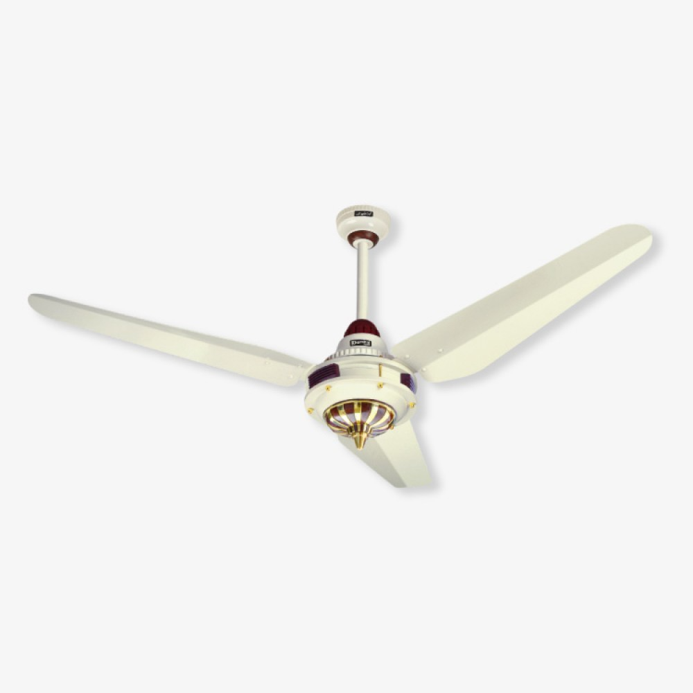 Khurshid AC-DC Inverter Ceiling Fan Madina Model - Dark Wood Cream