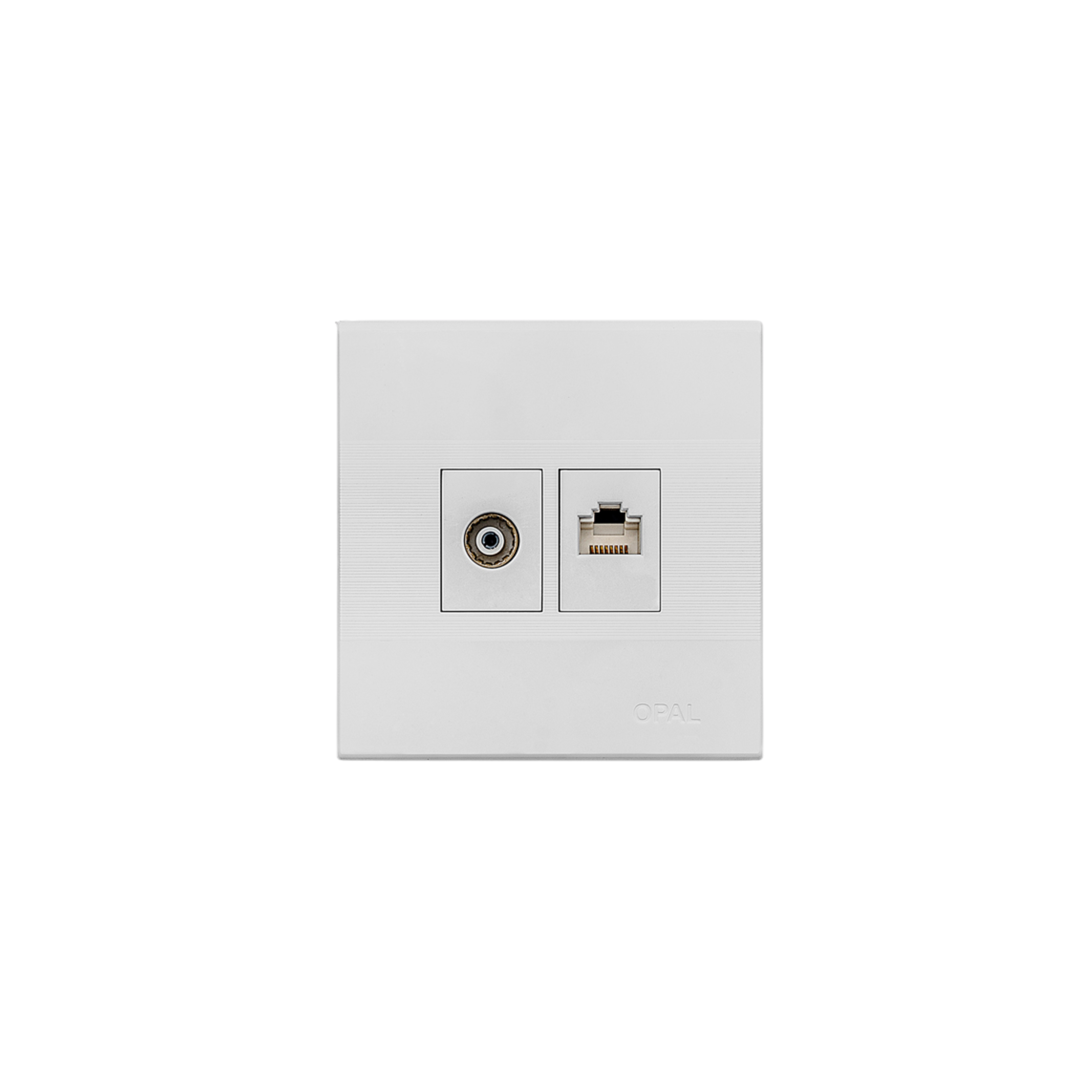 Opal TV + TP Socket Plate