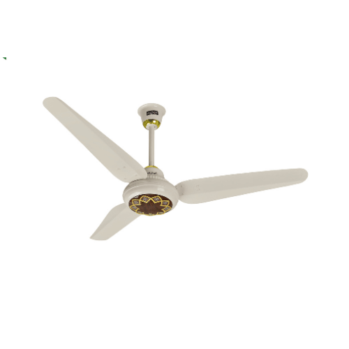 Khurshid Fans Flower Model Ceiling Fan - Dark Wood Creem