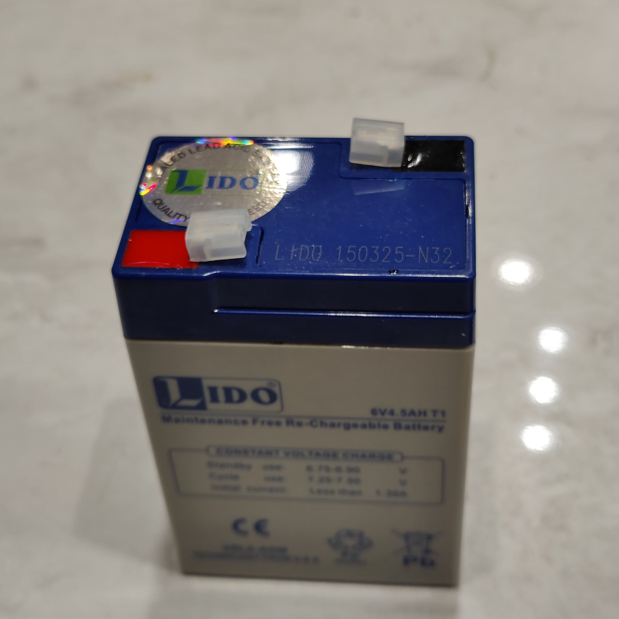 LIDO 6V 4.5Ah Rechargeable Sealed Battery