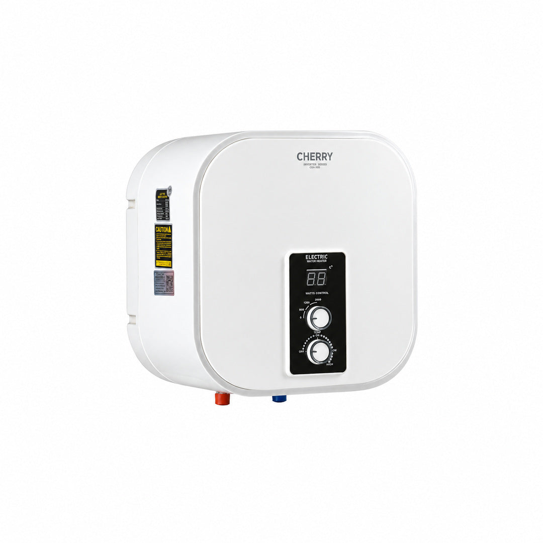 Cherry CEH-30D 30L inverter electric geyser, left-side view on white background