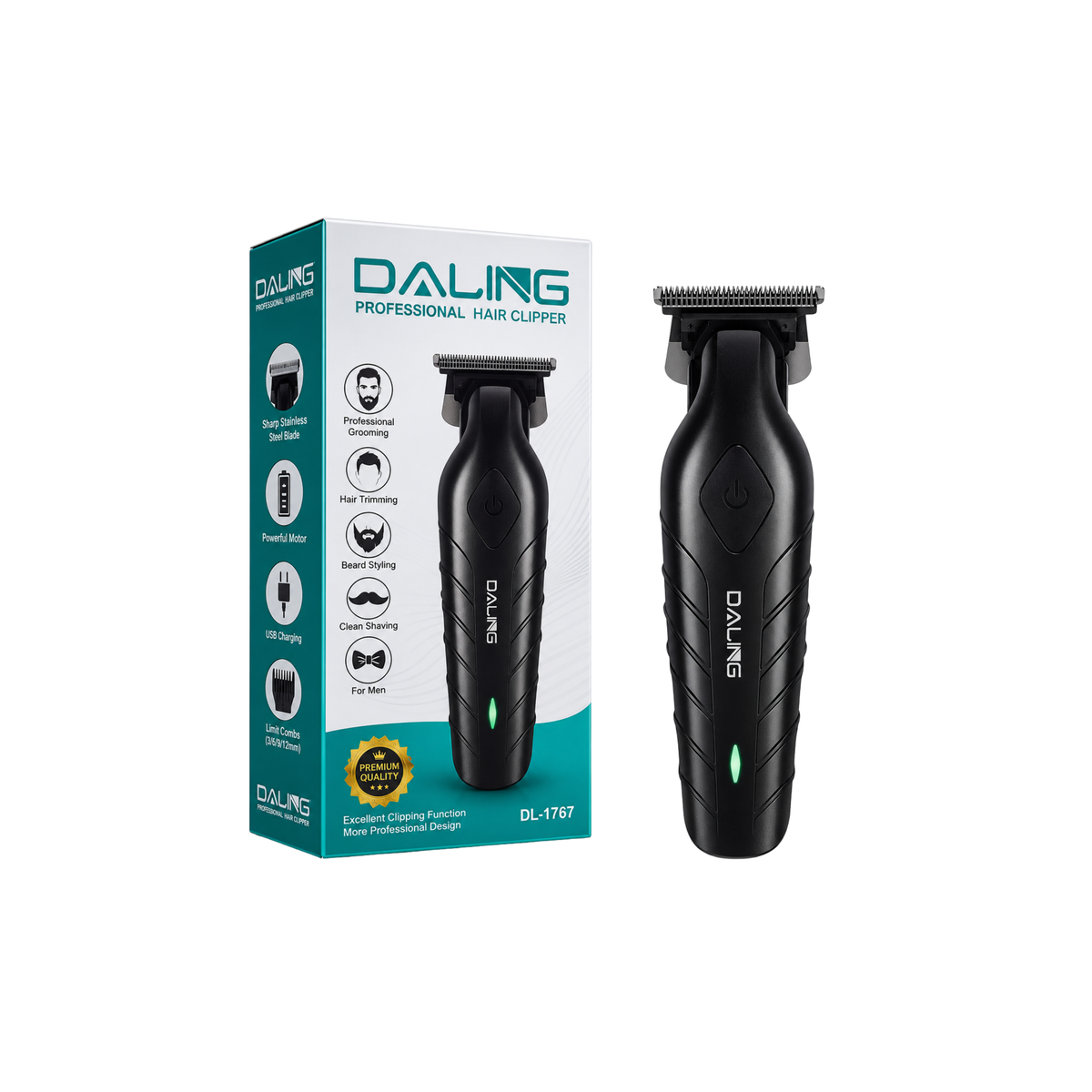 Daling DL-1767 hair and beard trimmer with retail box