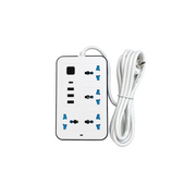 Gitaro 4 socket extension lead with 3 USB and 1 Type-C port