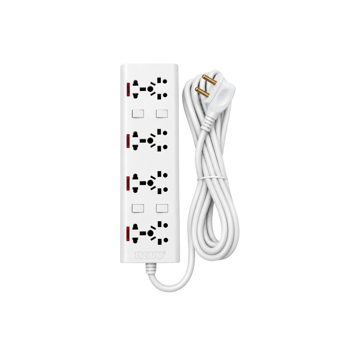 HERO EB-04 Roust extension lead with four sockets and switches