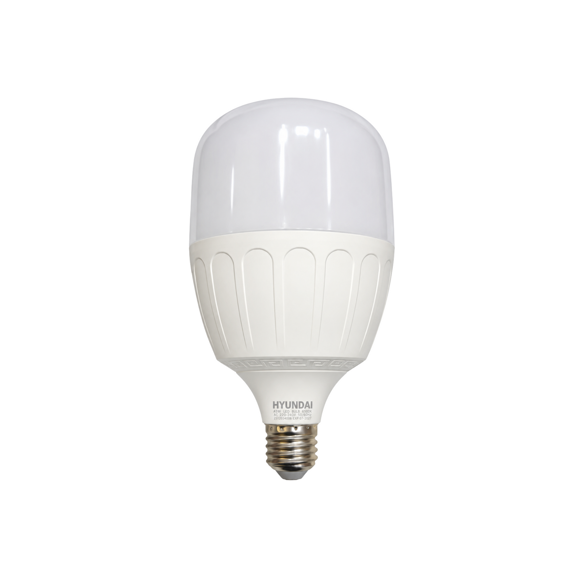Hyundai 45W 6500K white LED bulb with E27 screw base, product-only view