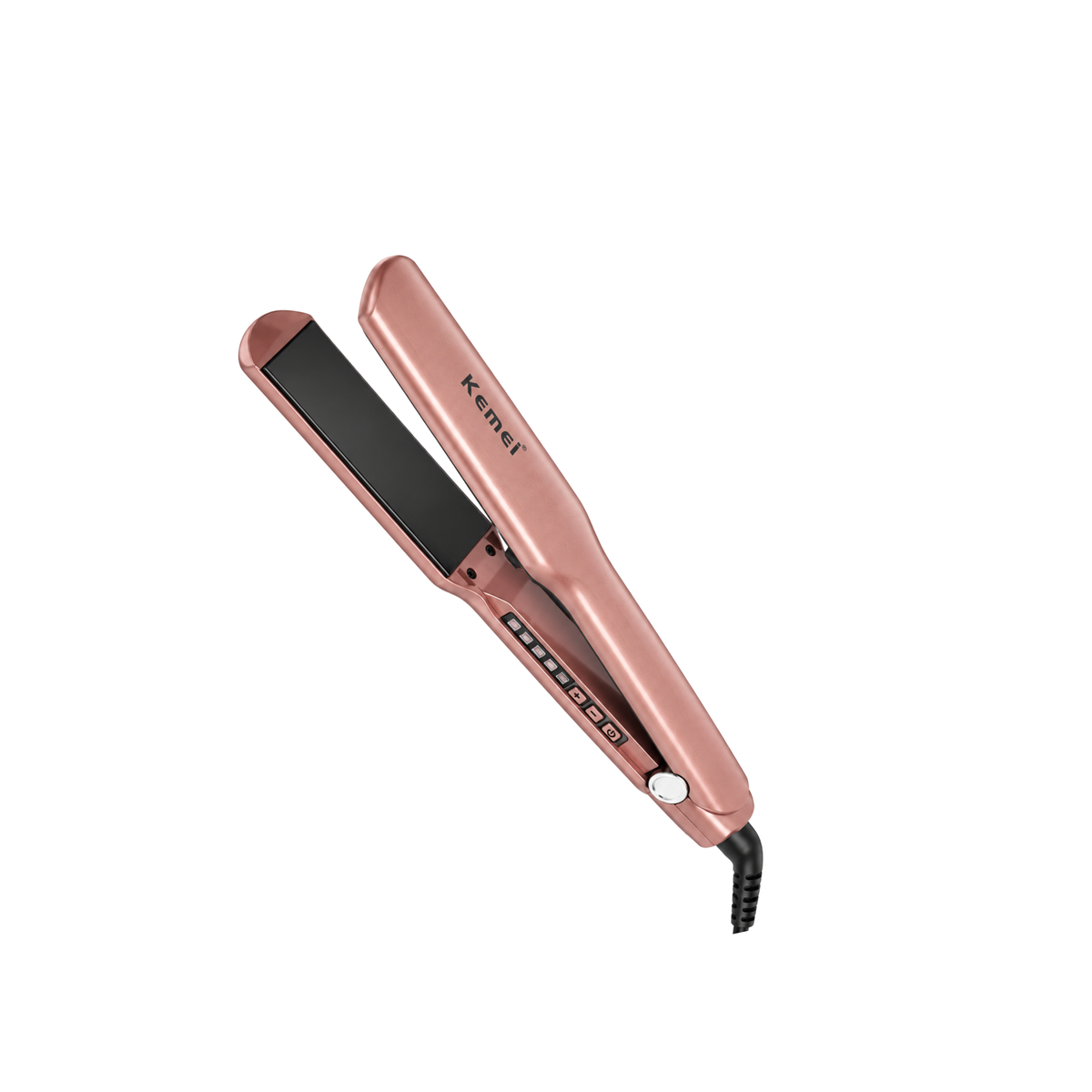Kemei KM-1209 rose-gold hair straightener