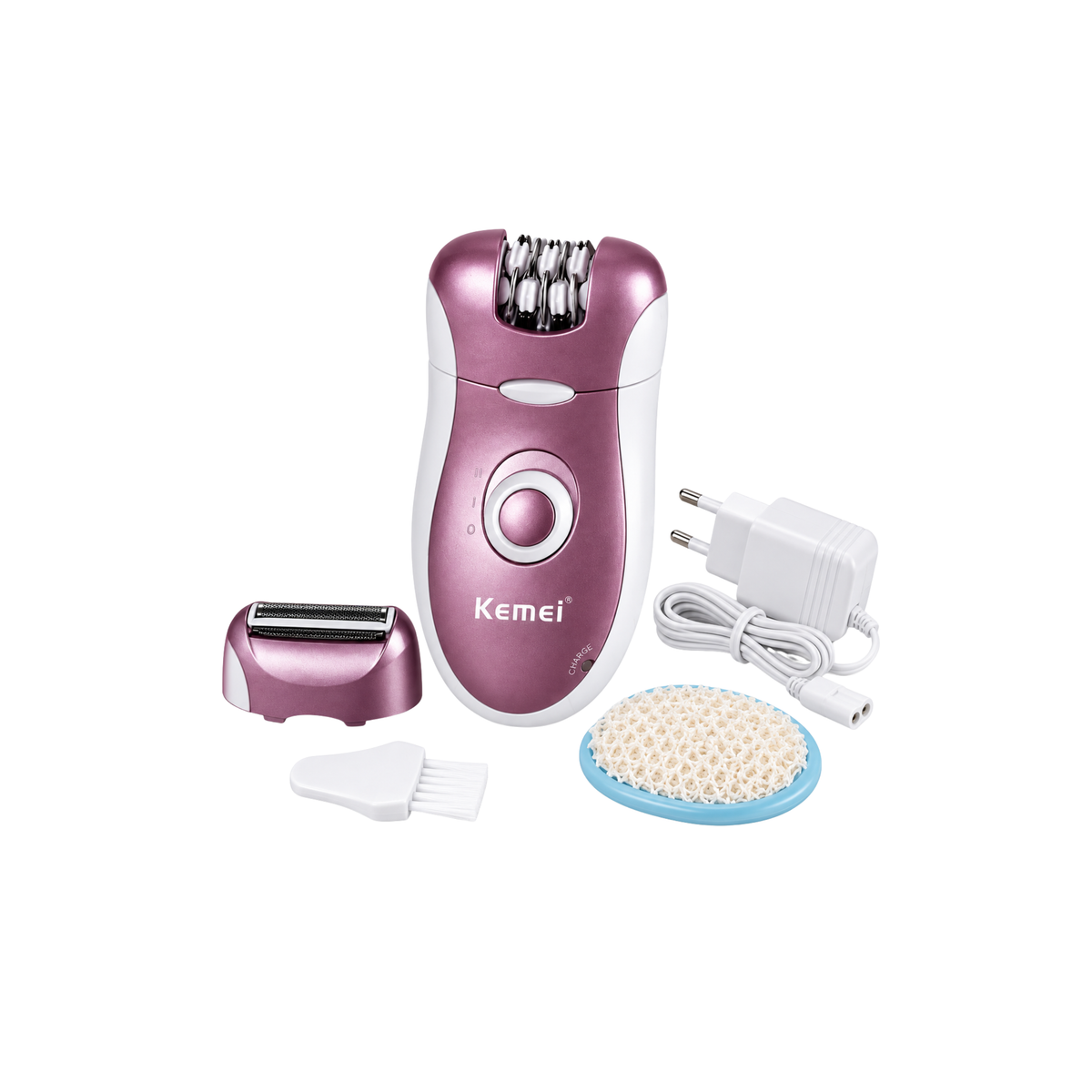 Kemei KM-2068 rechargeable epilator and hair removal kit