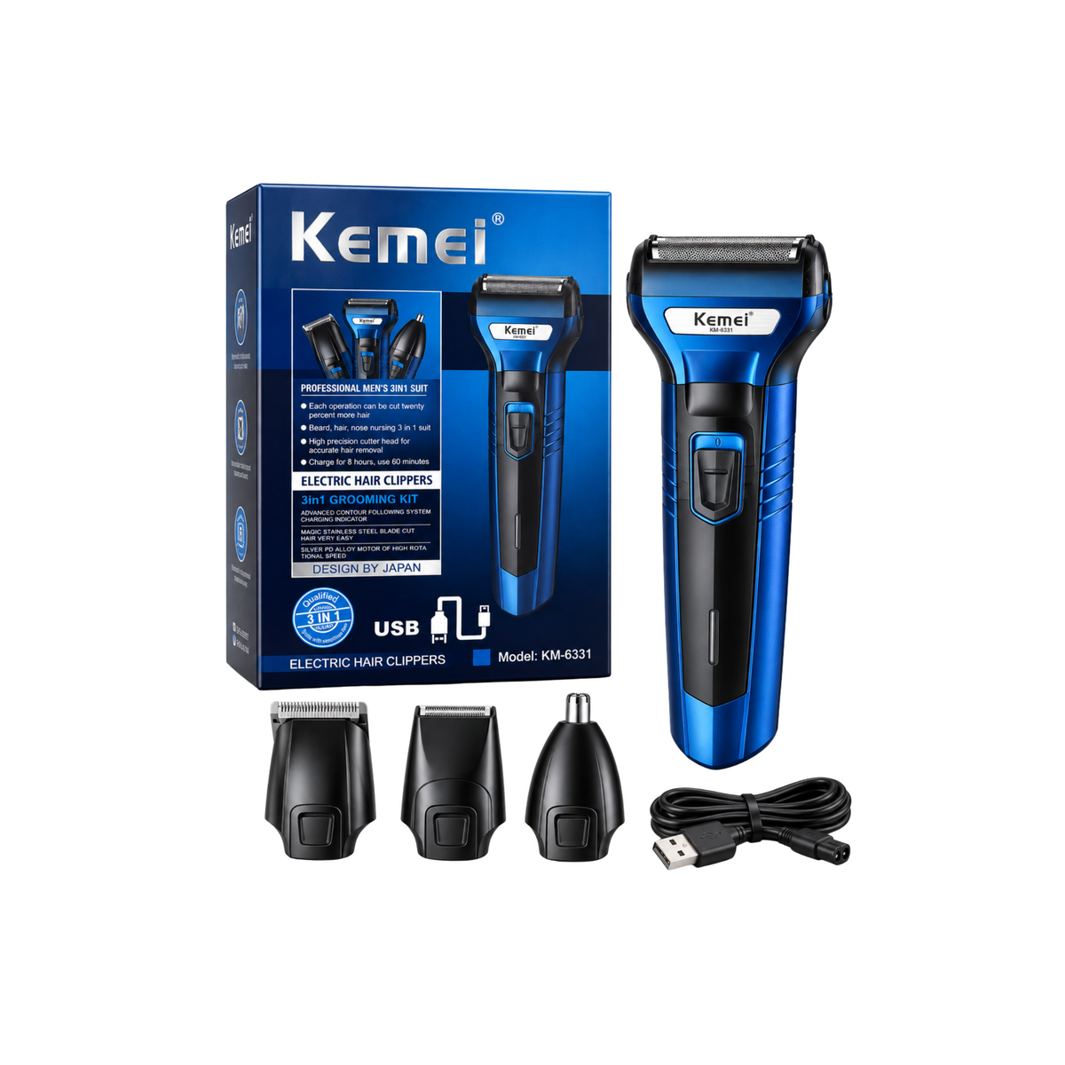 Kemei KM-6331 grooming product with retail box